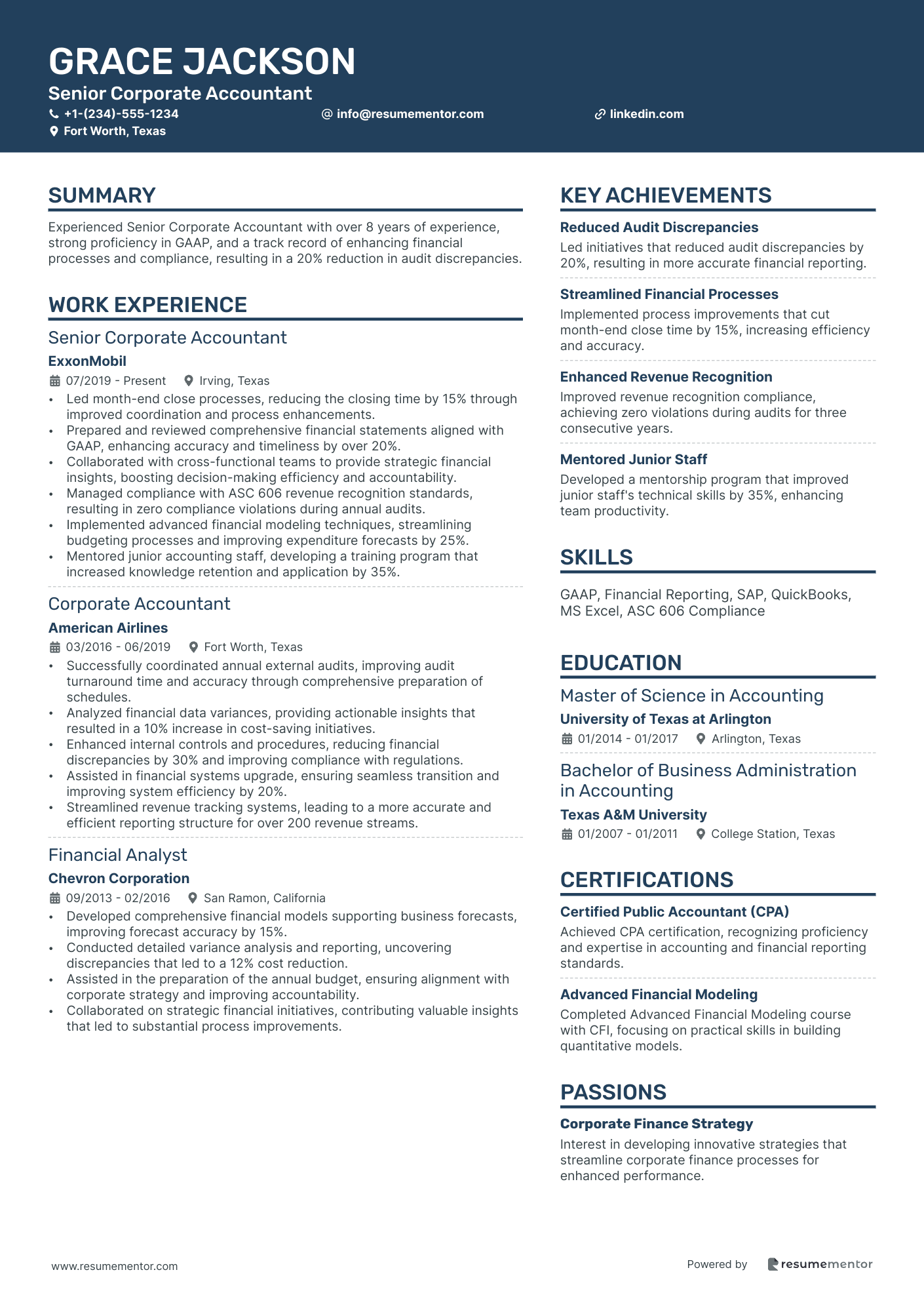 Senior Corporate Accountant