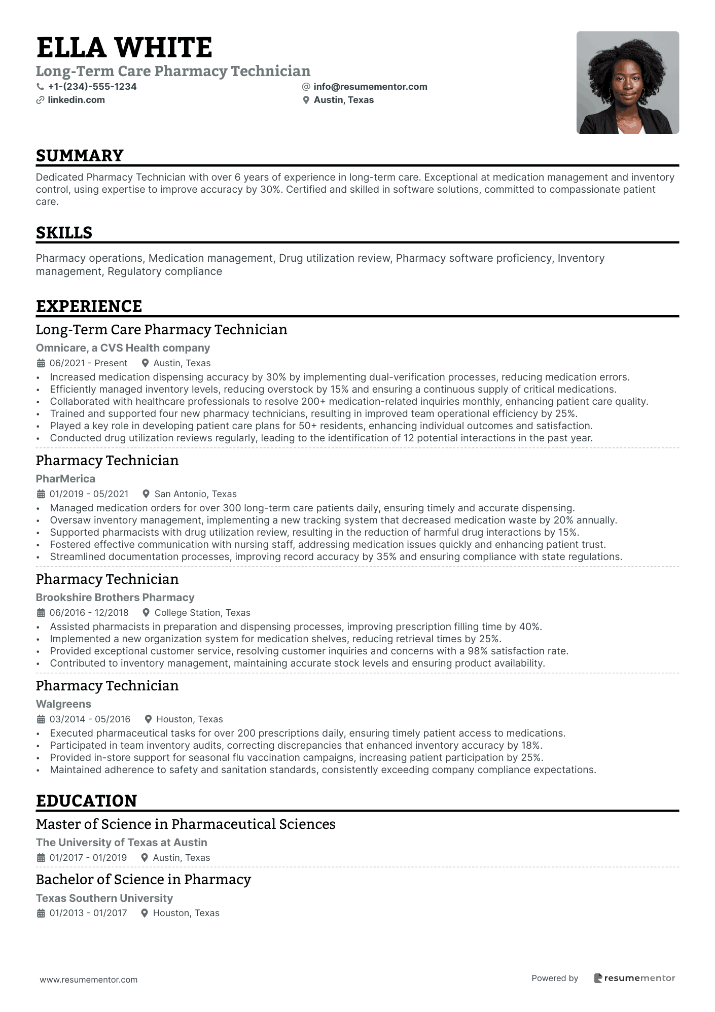 Long Term Care Pharmacy Technician