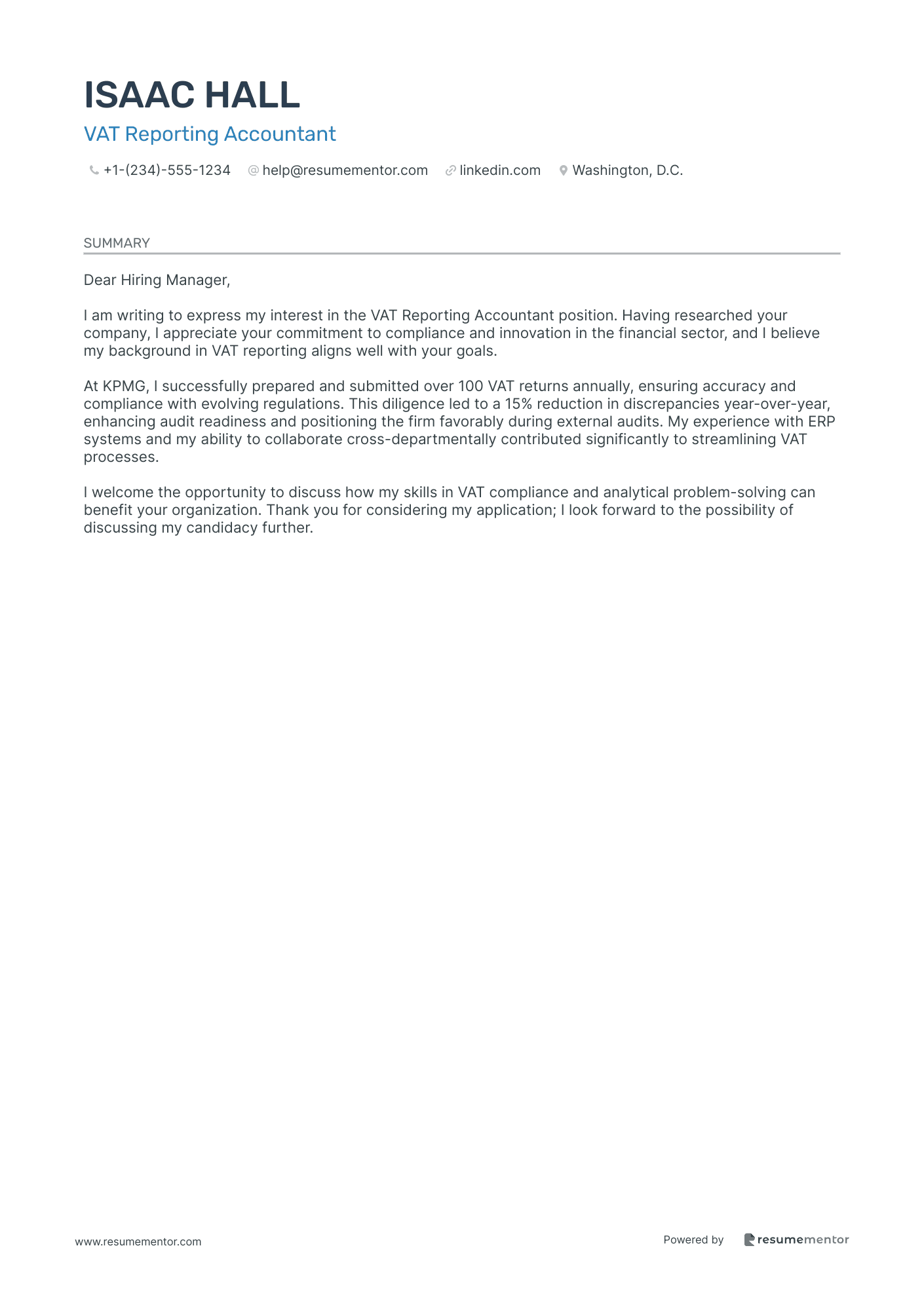 VAT Reporting Accountant