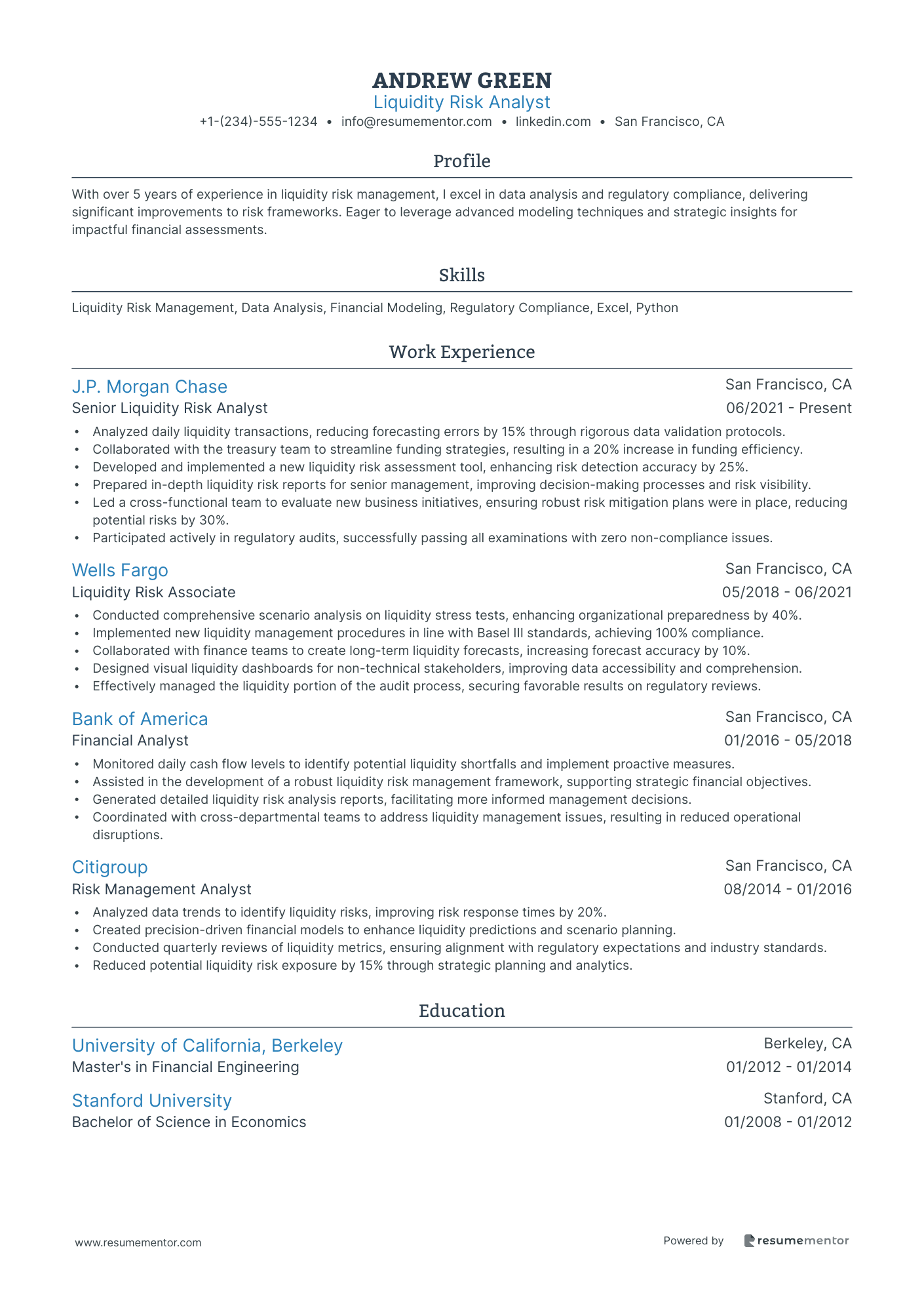 Liquidity Risk Analyst