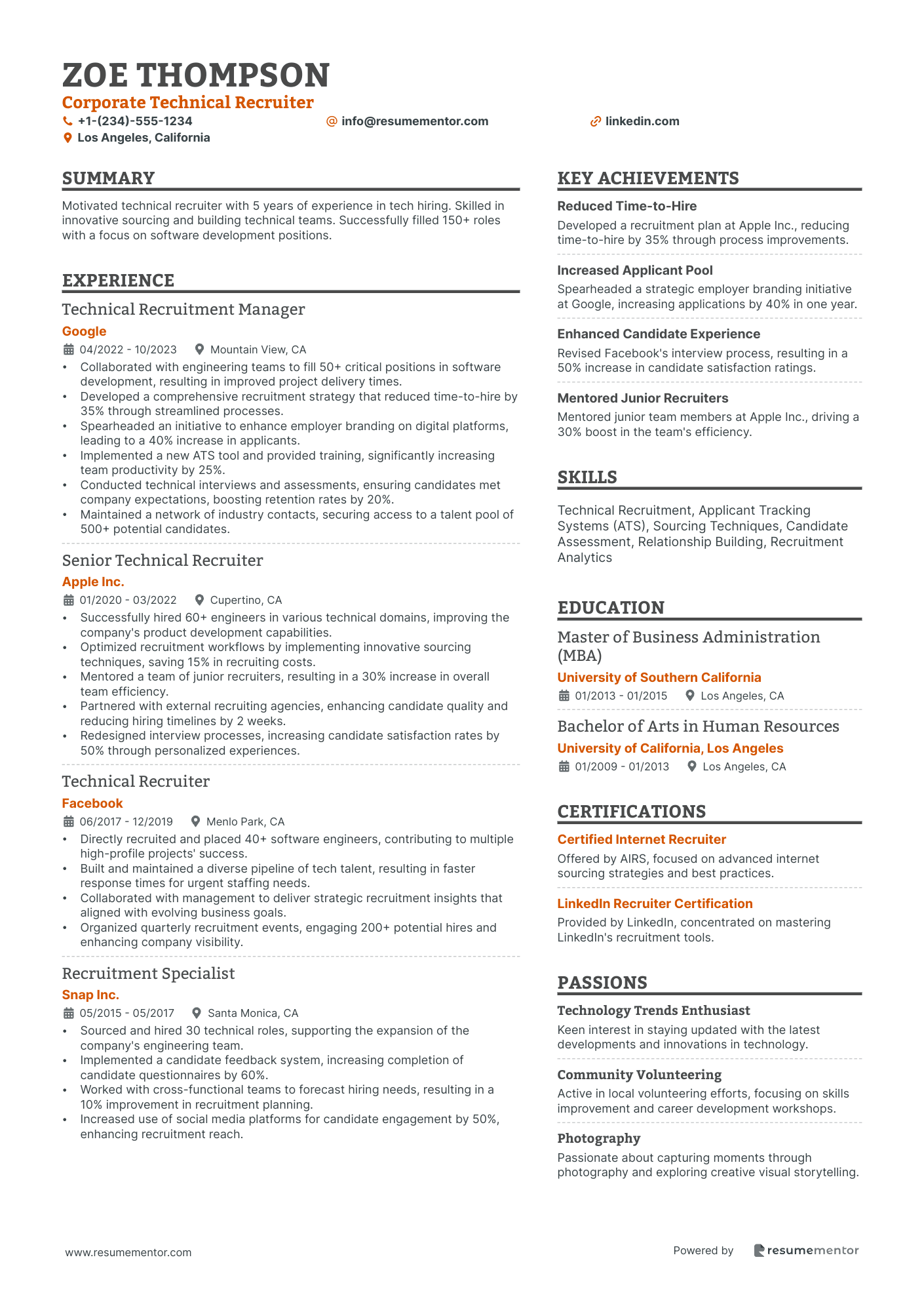 Corporate Technical Recruiter