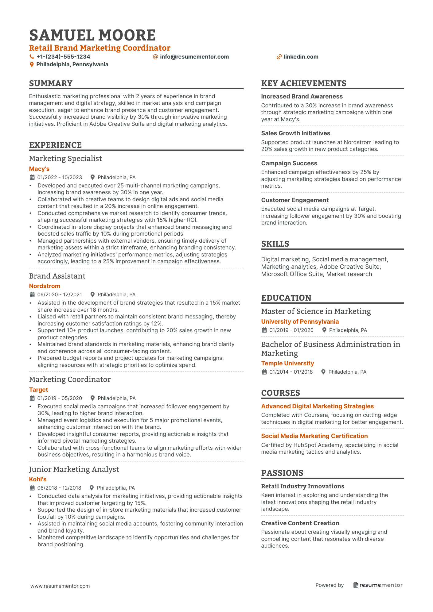 Retail Brand Marketing Coordinator