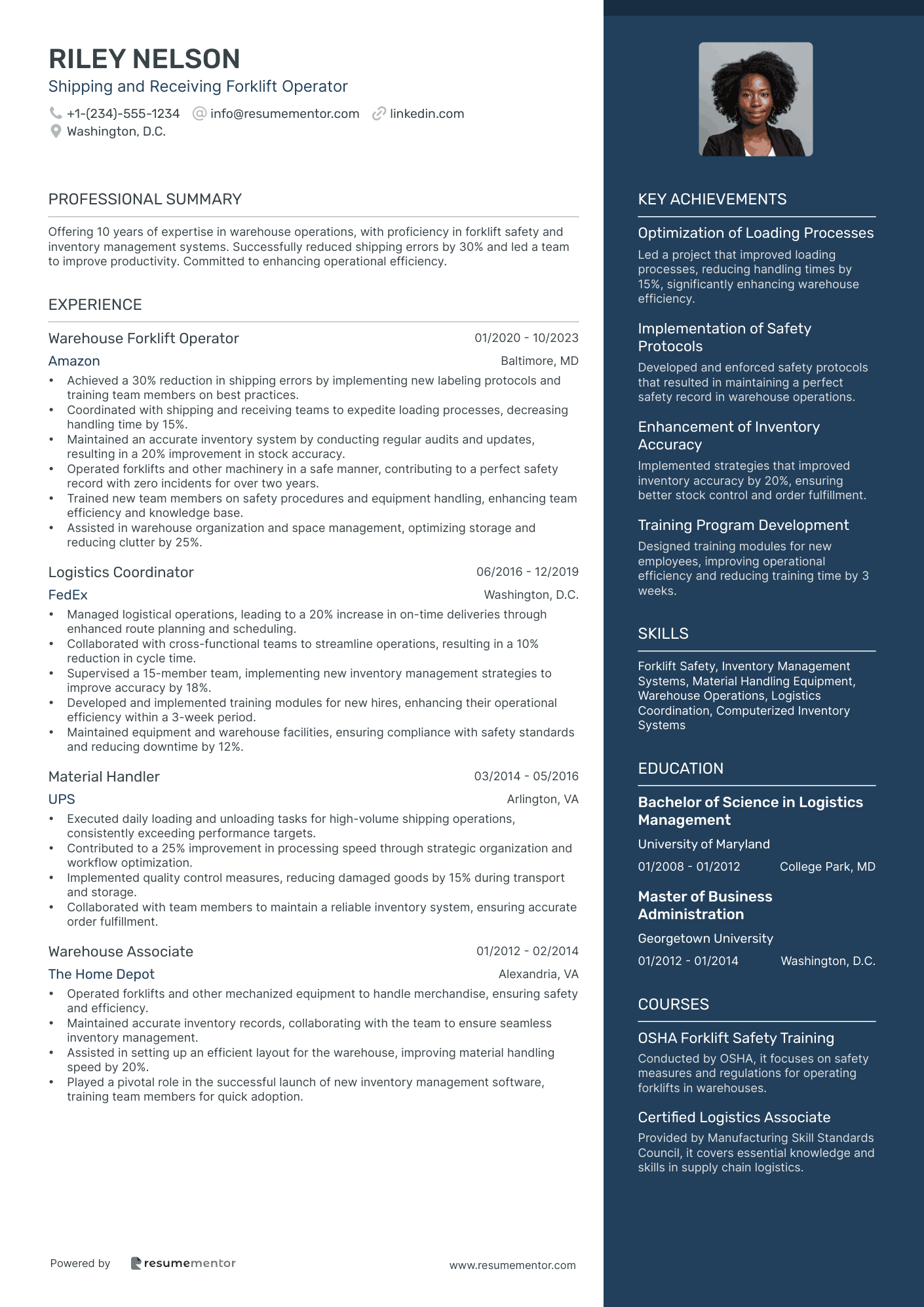 Shipping and Receiving Forklift Operator