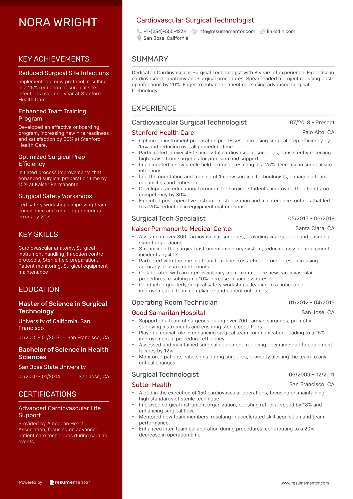 Cardiovascular Surgical Technologist