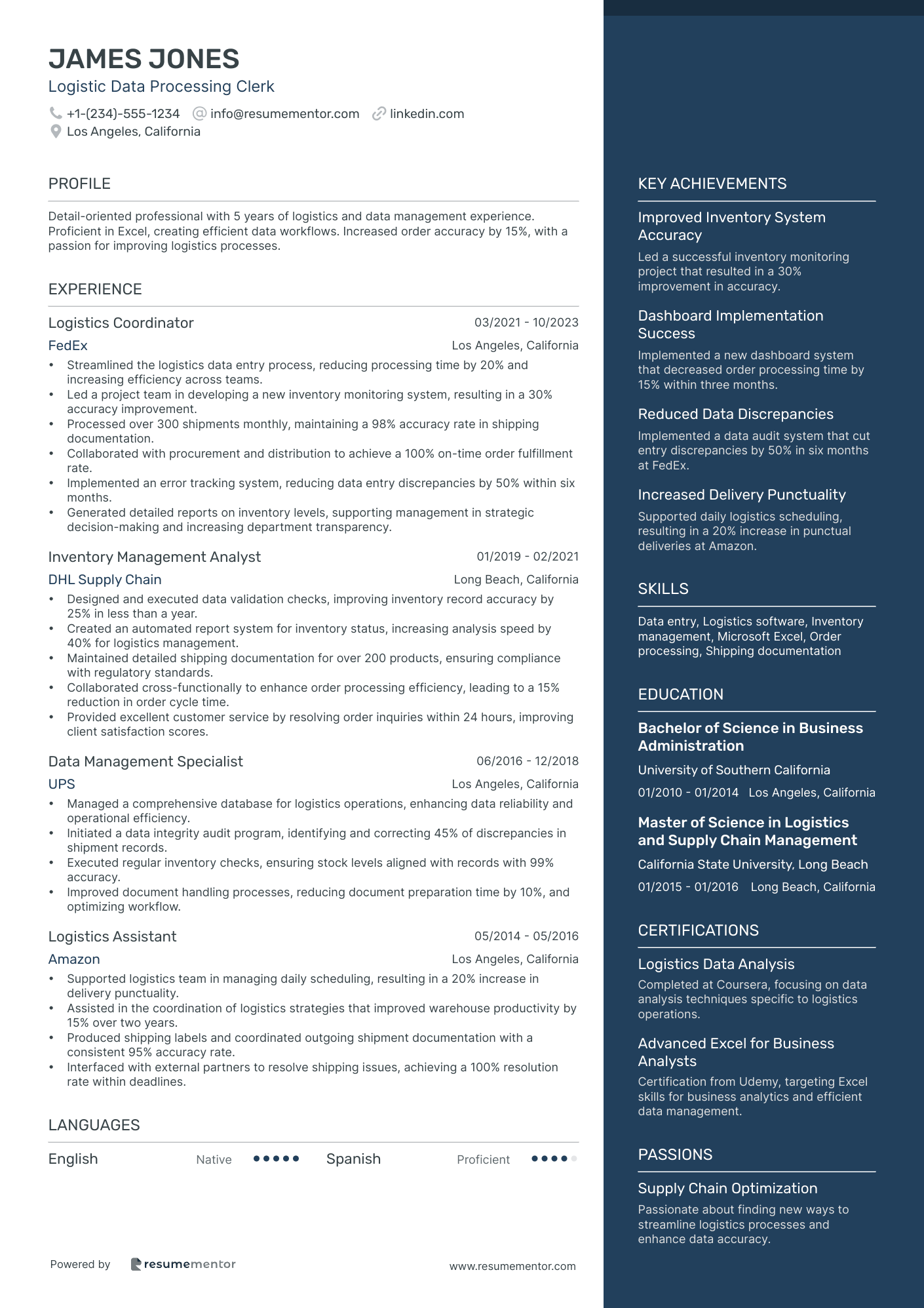 Logistic Data Processing Clerk