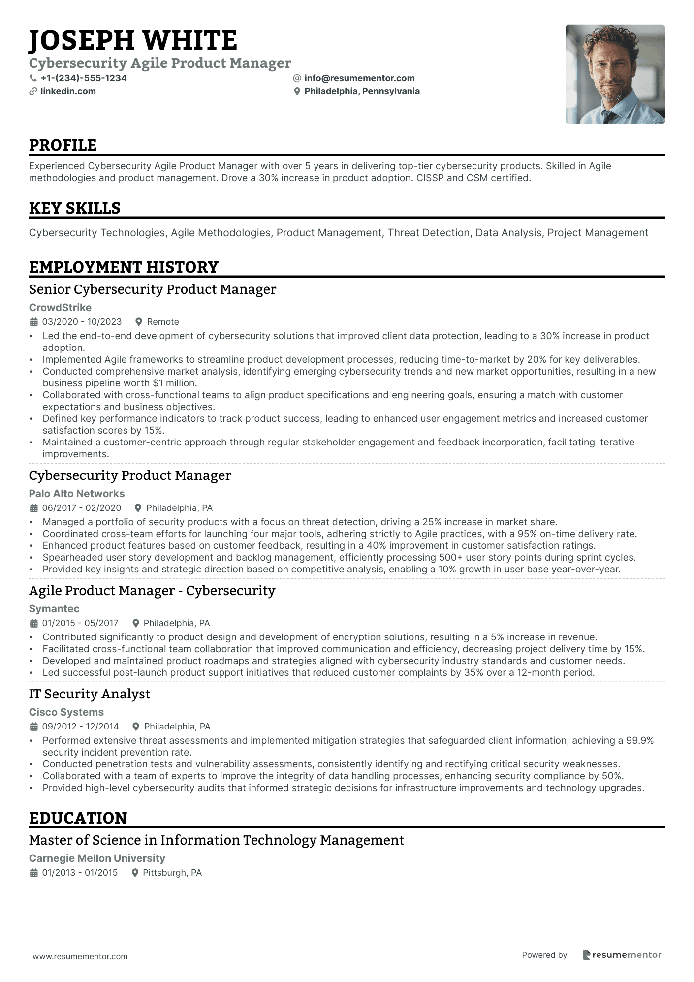 Cybersecurity Agile Product Manager