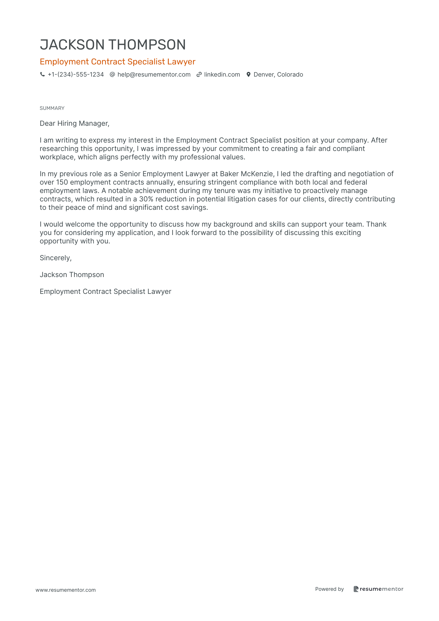 Employment Contract Specialist Lawyer