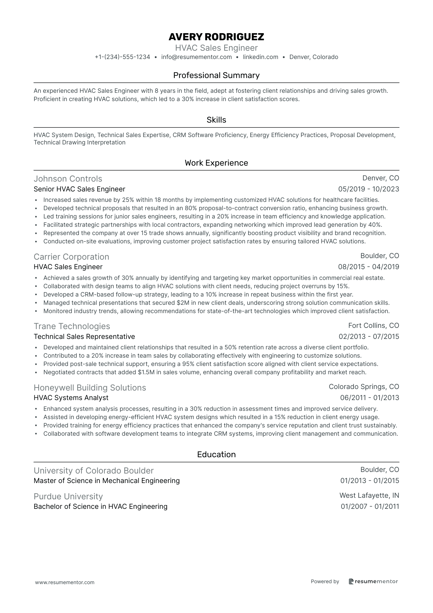 HVAC Sales Engineer