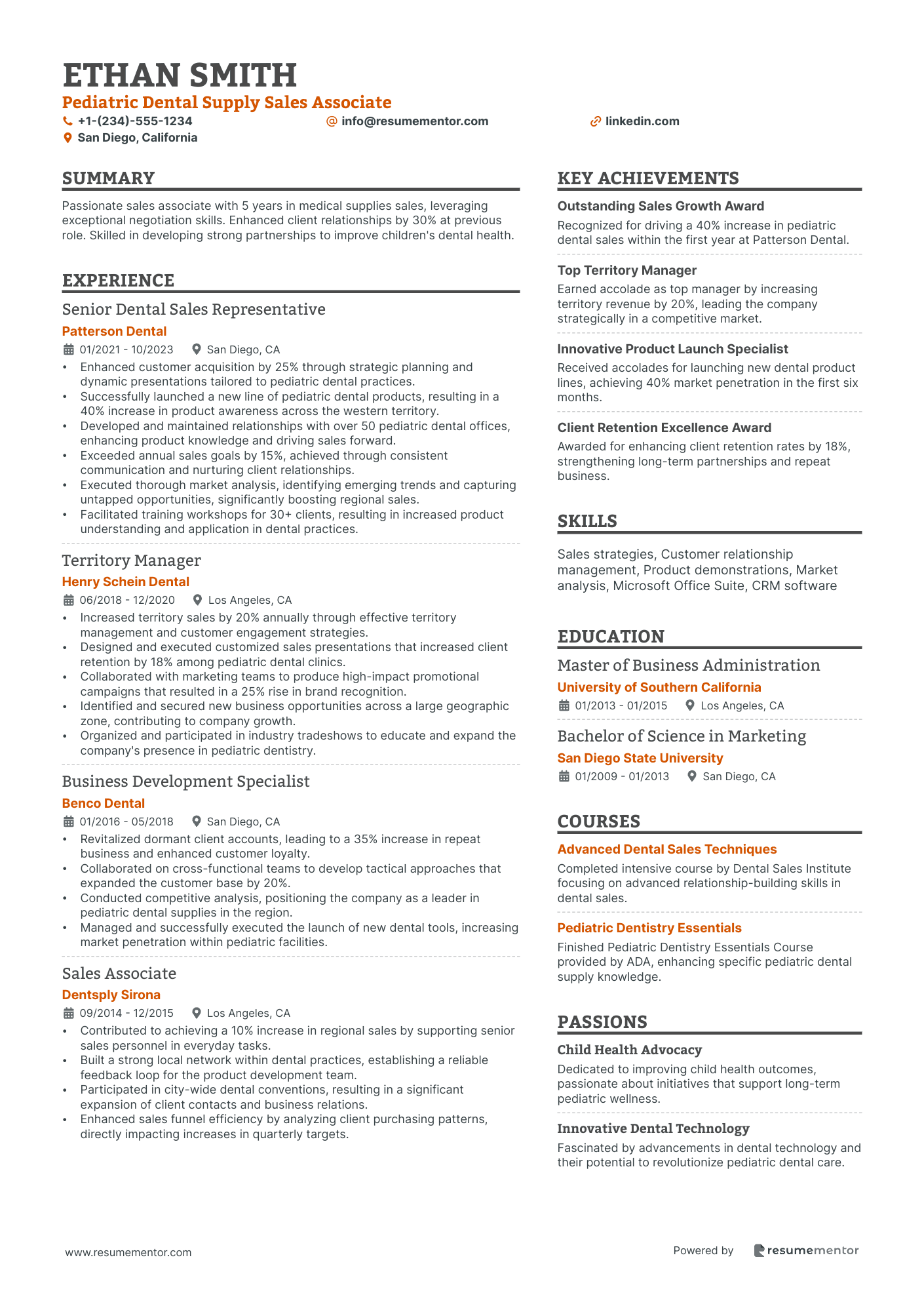 Pediatric Dental Supply Sales Associate