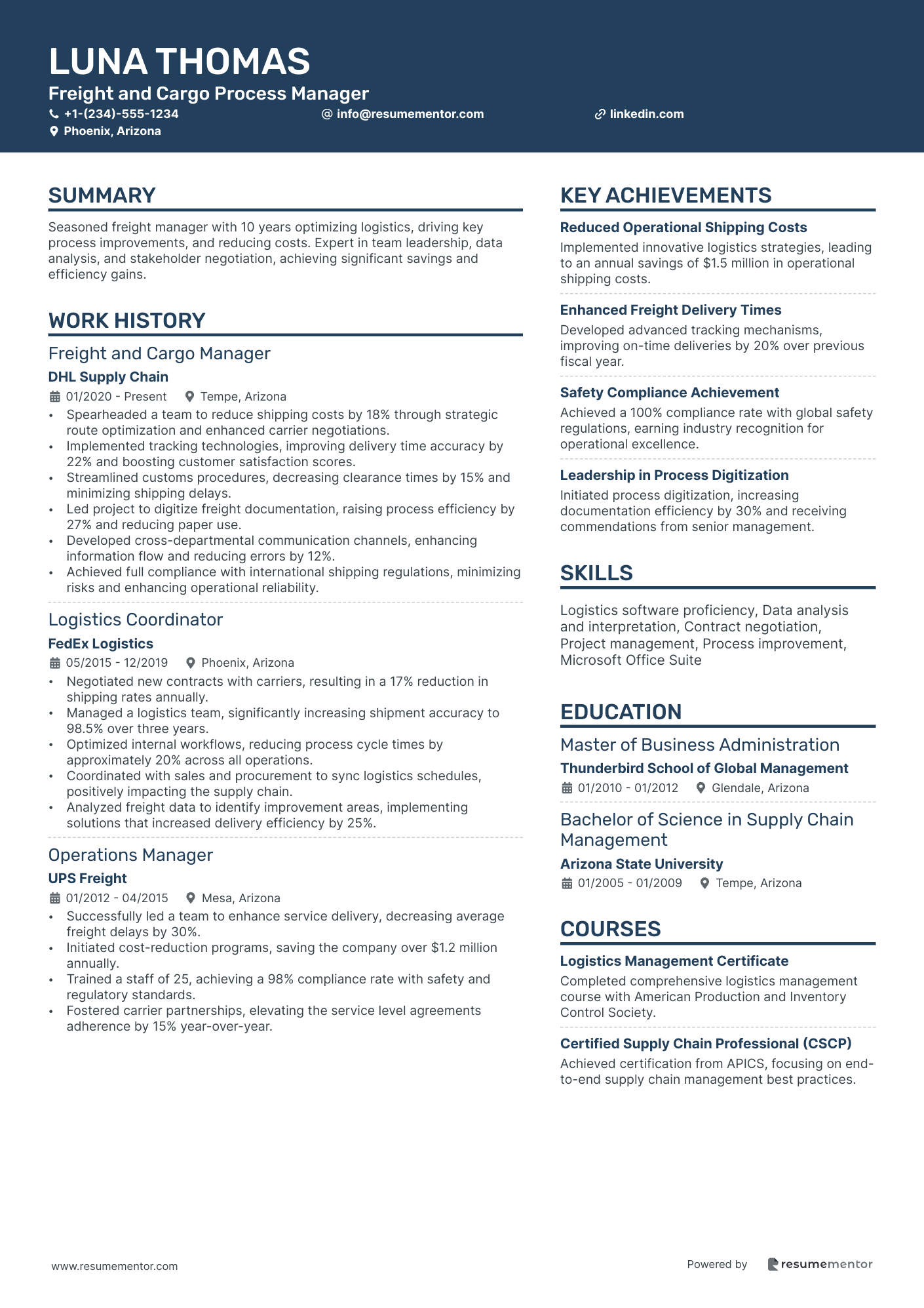 Freight and Cargo Process Manager