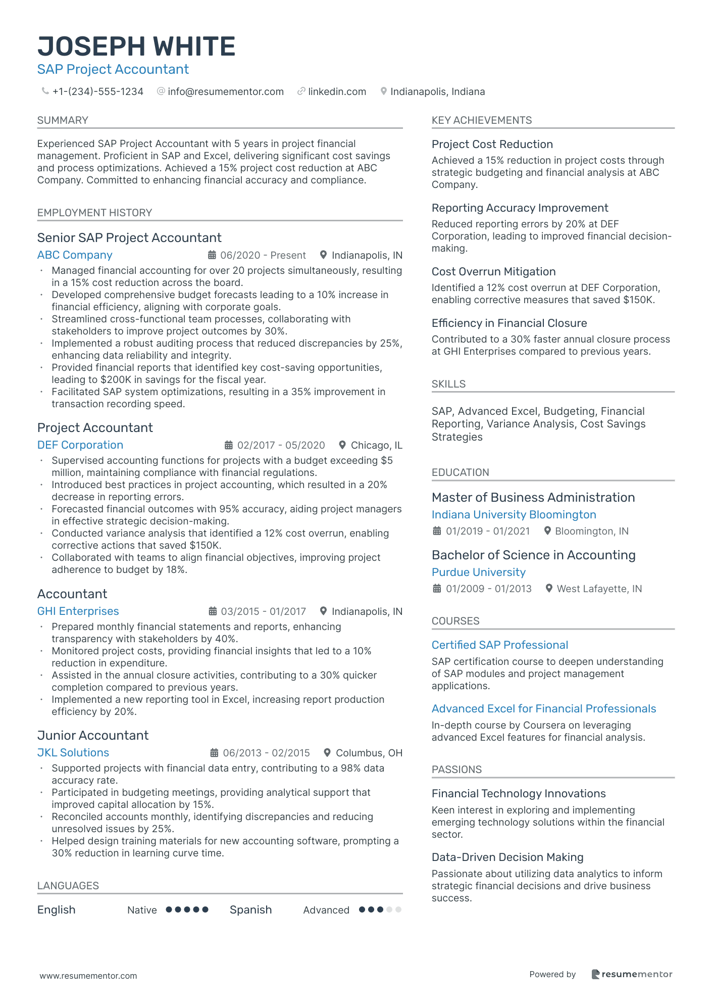 SAP Project Accountant