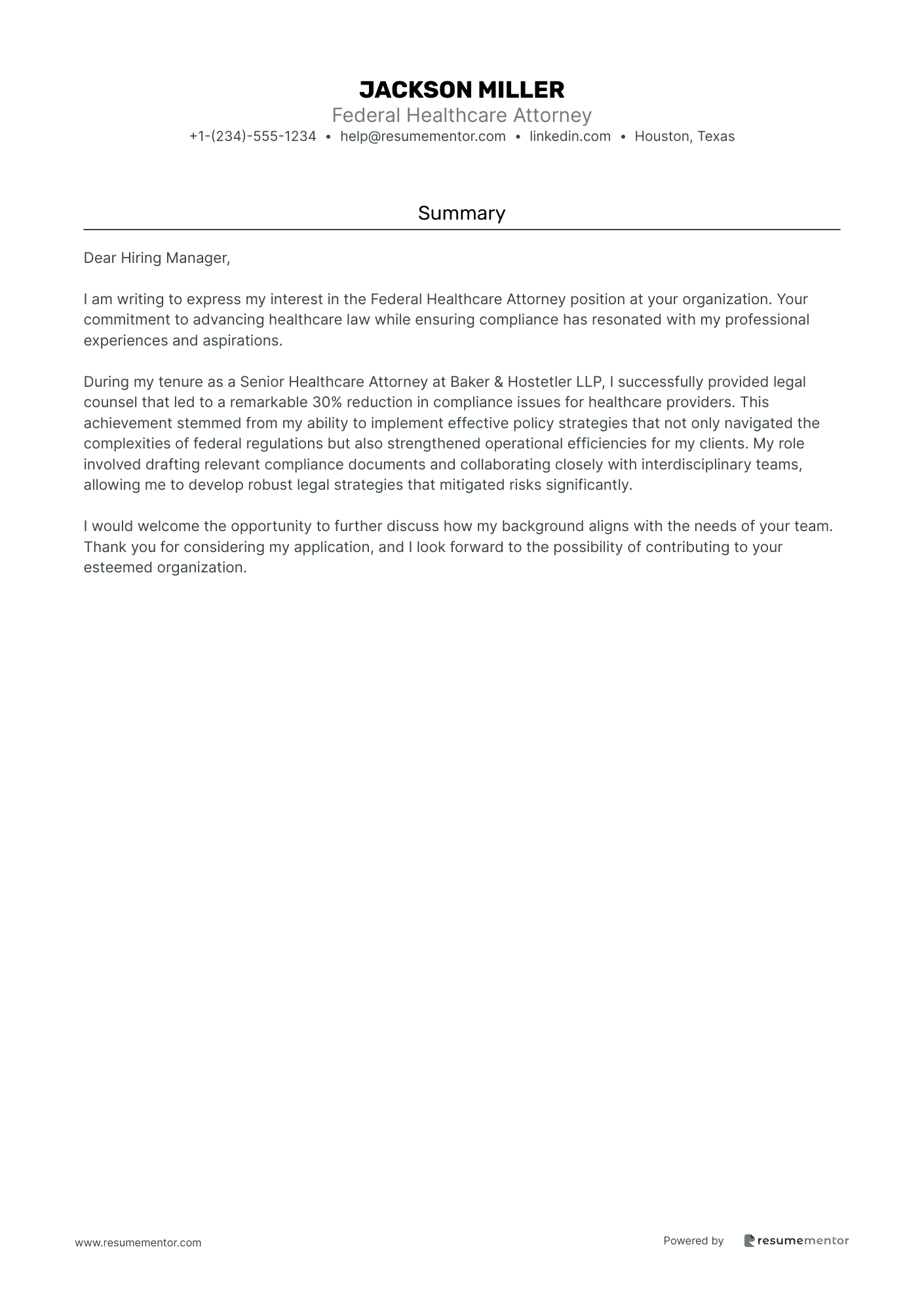 Federal Healthcare Attorney