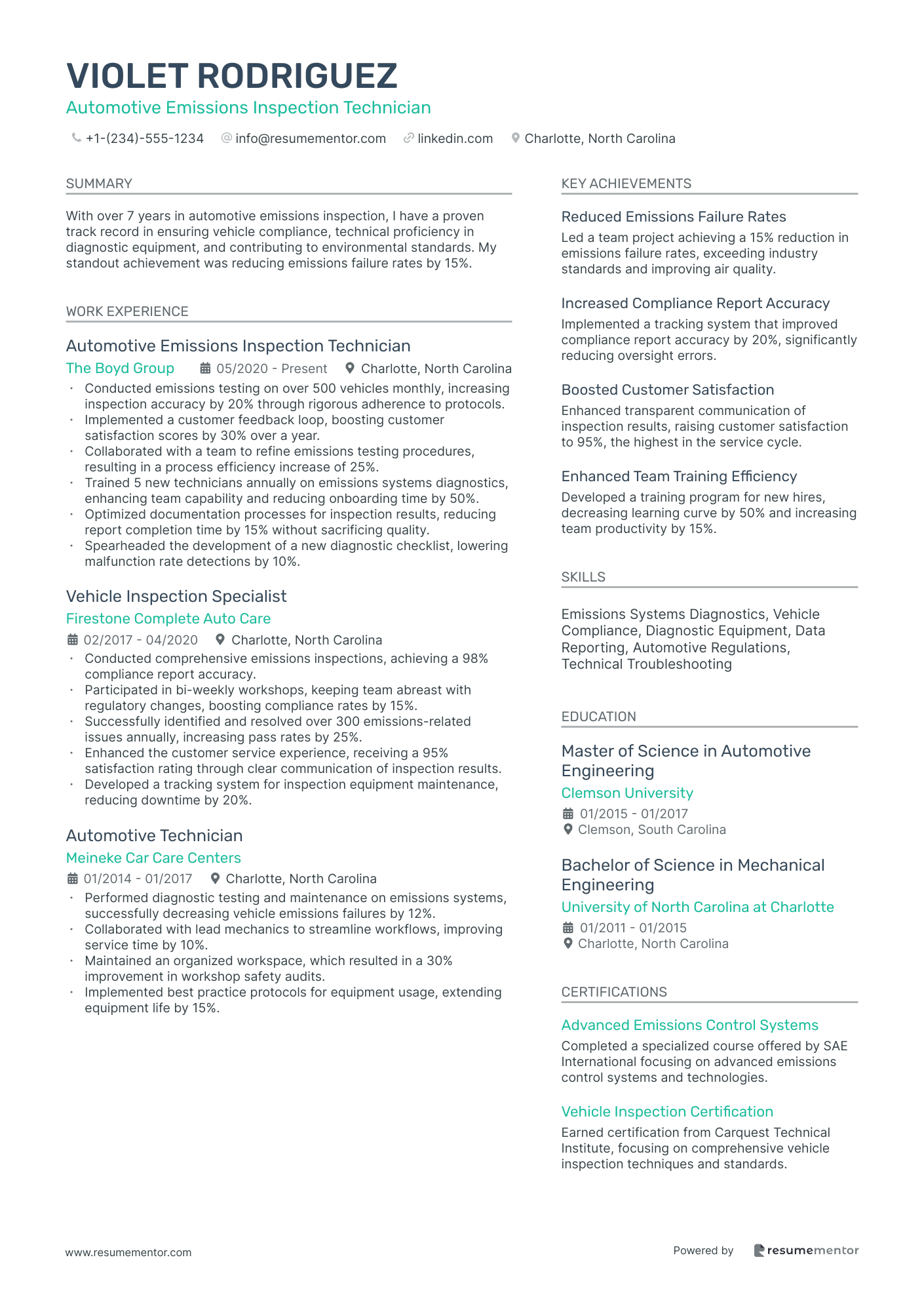 Automotive Emissions Inspection Technician