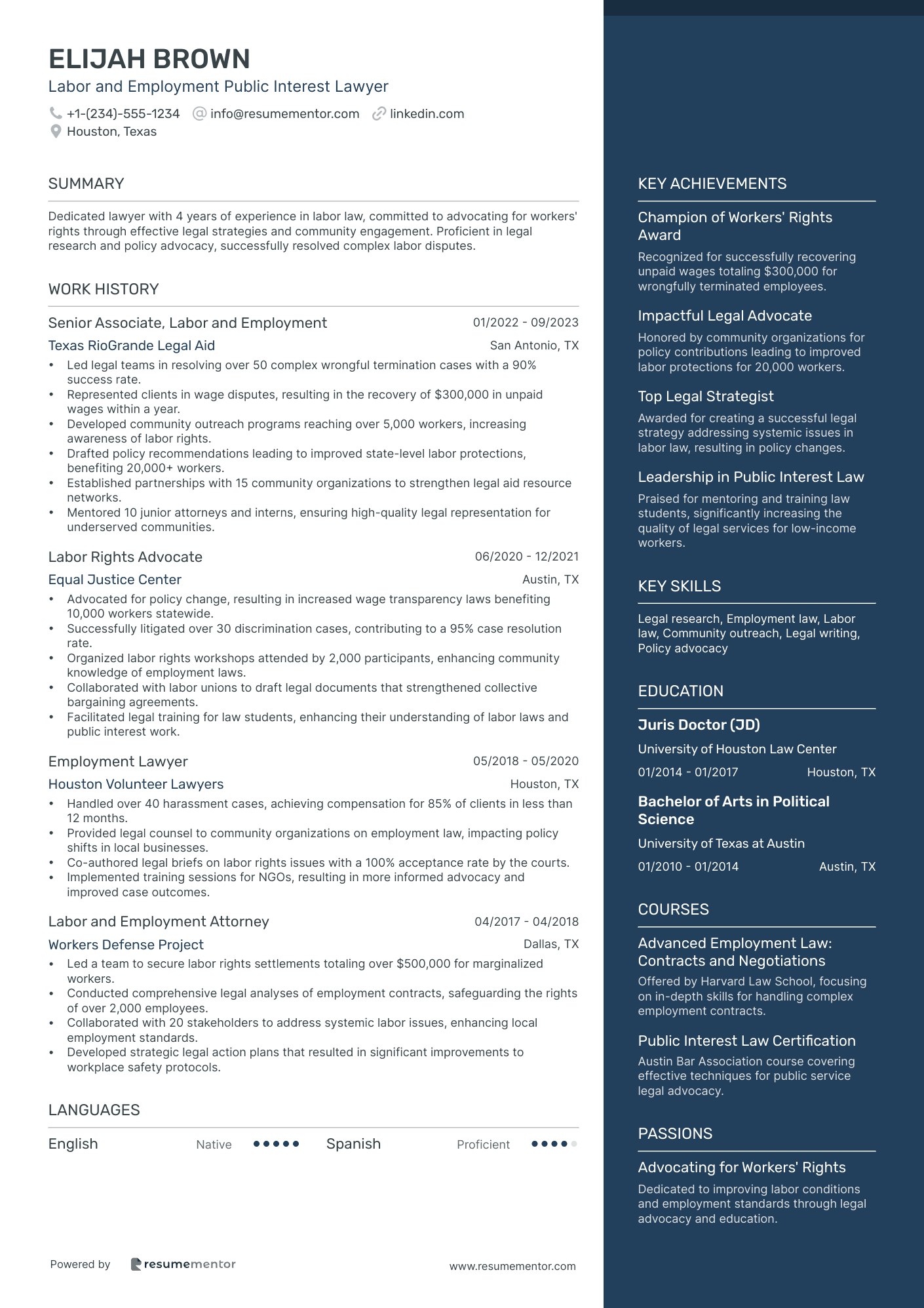 Labor and Employment Public Interest Lawyer