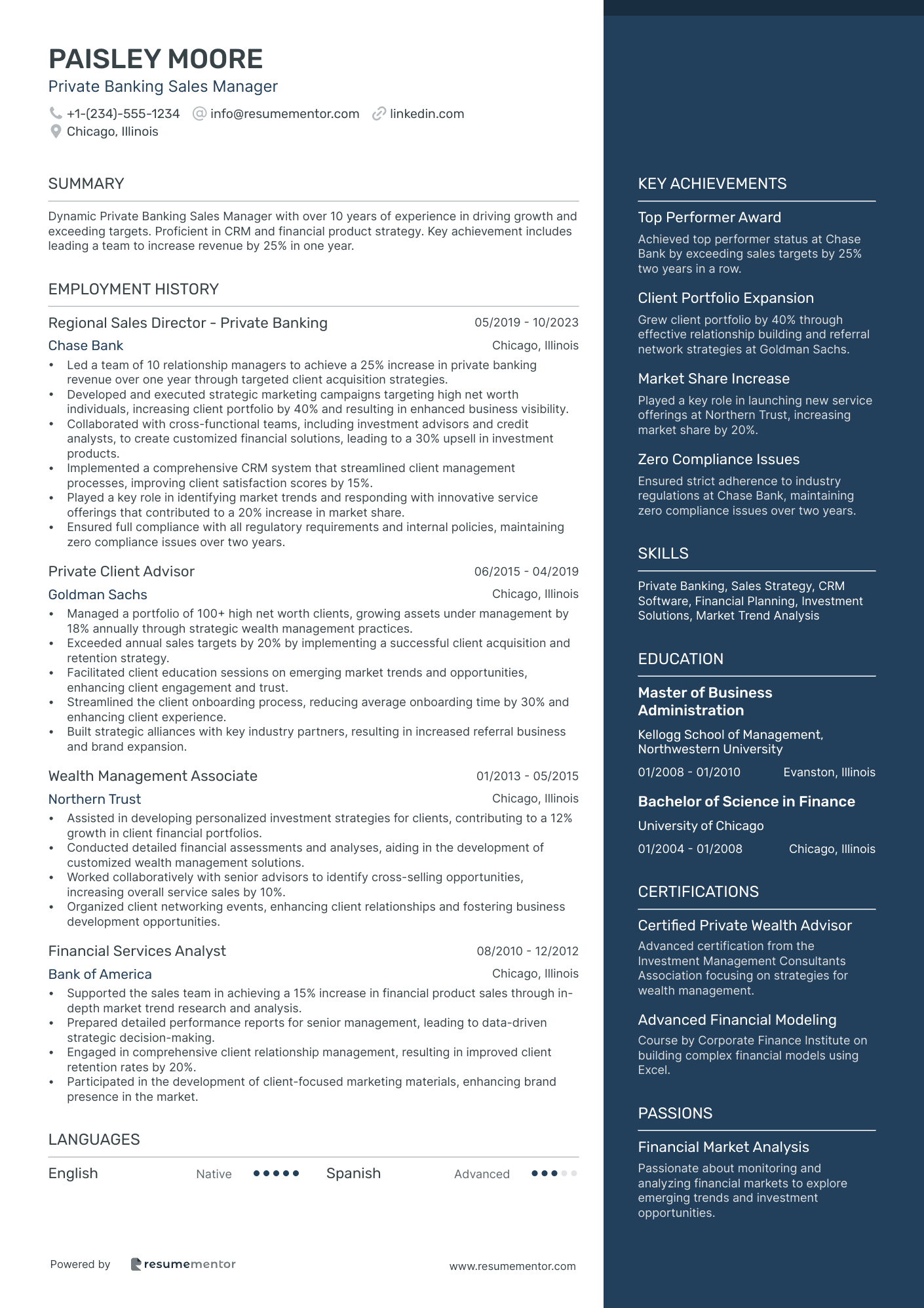 Private Banking Sales Manager