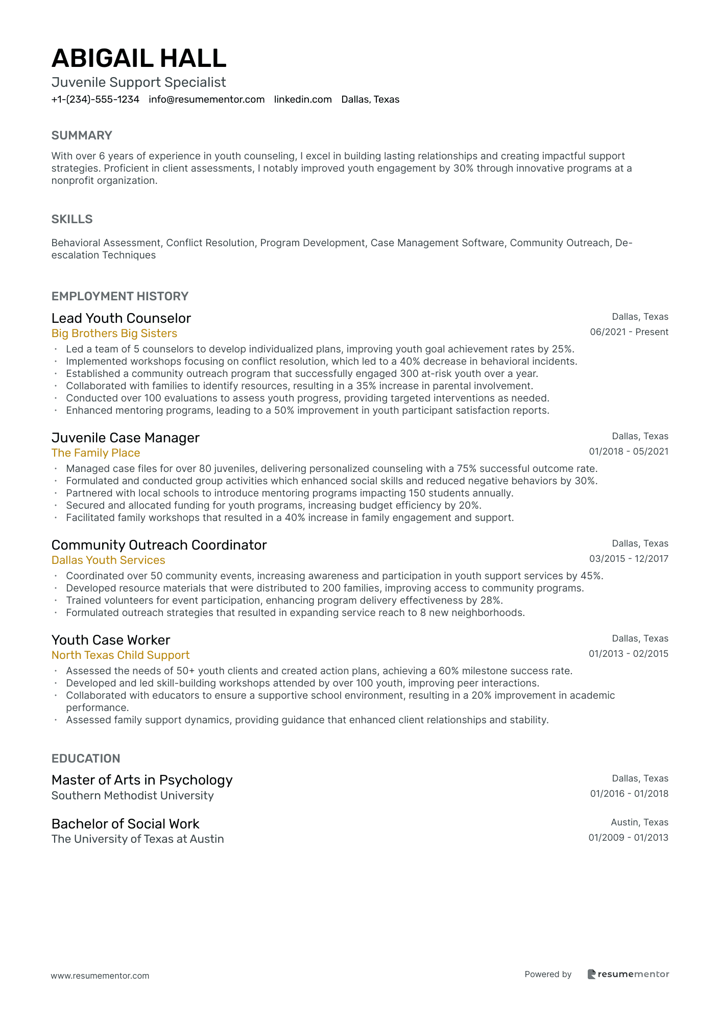 Juvenile Support Specialist