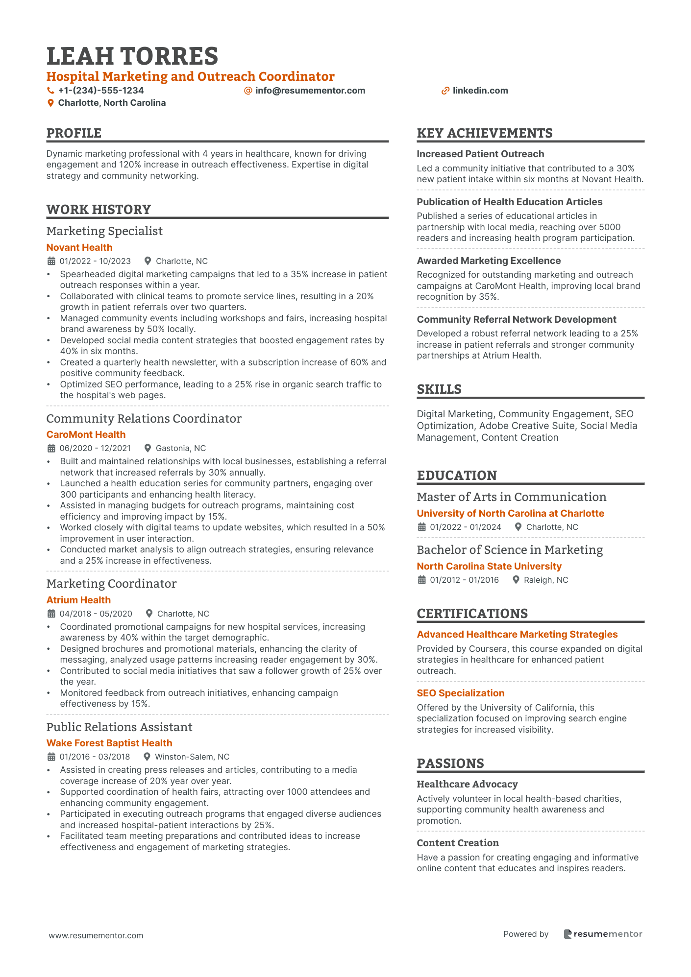Hospital Marketing and Outreach Coordinator