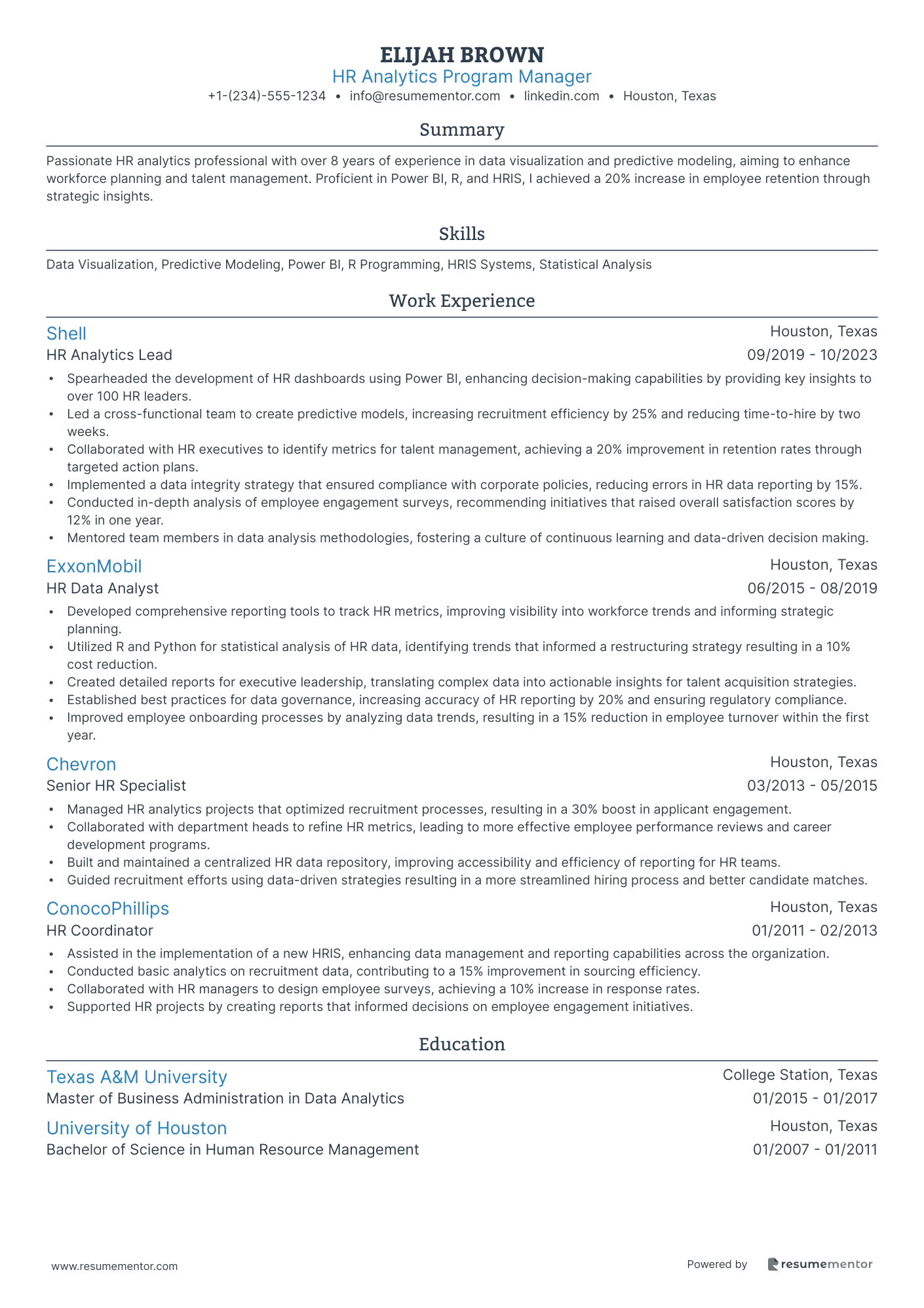 HR Analytics Program Manager