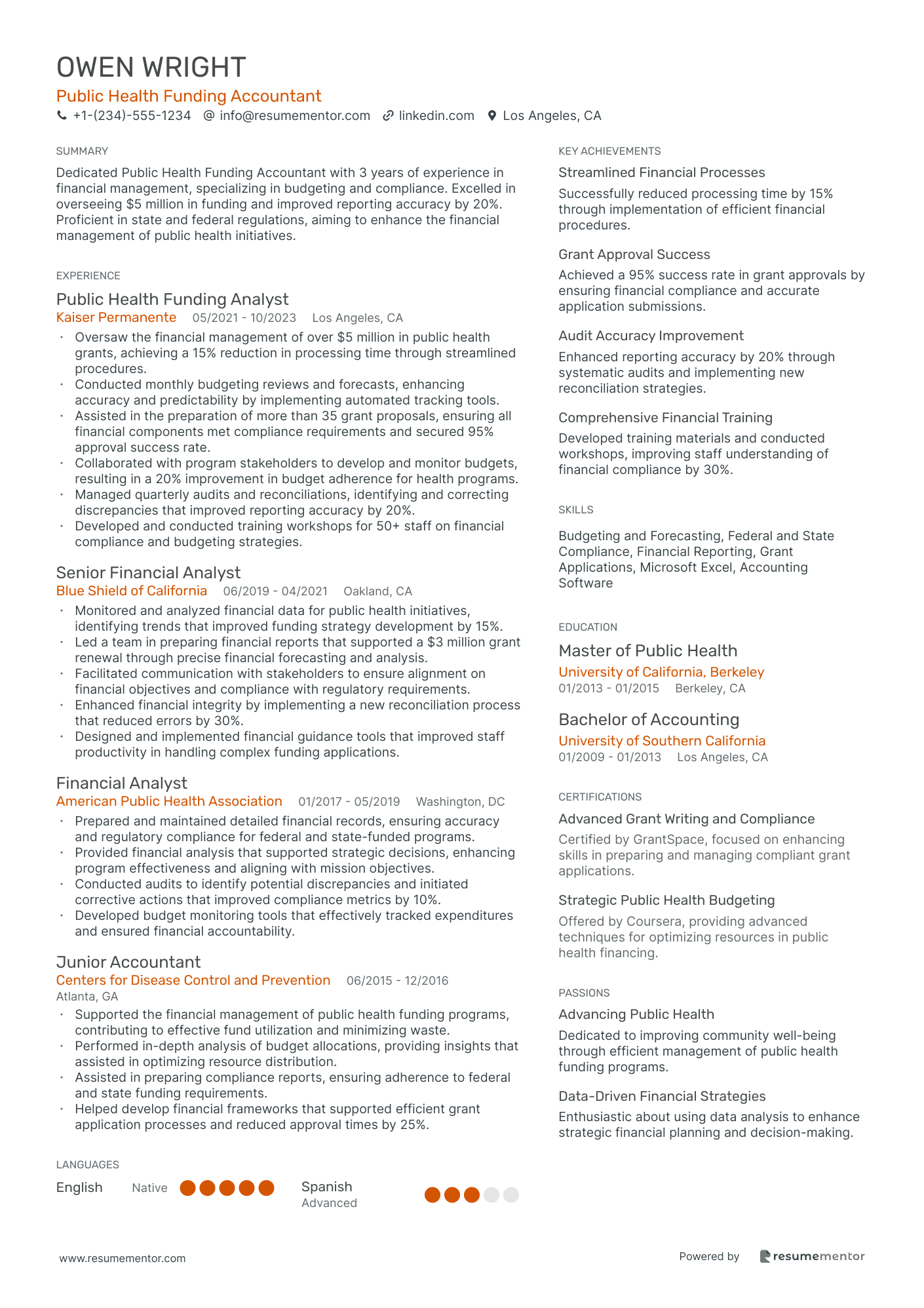 Public Health Funding Accountant