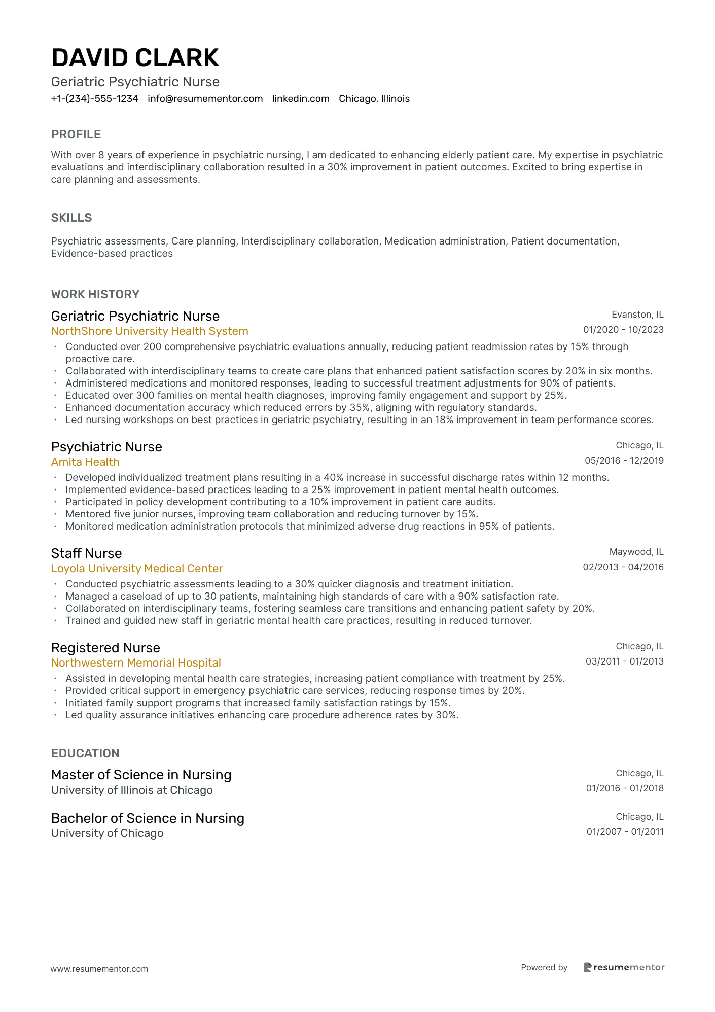 Geriatric Psychiatric Nurse