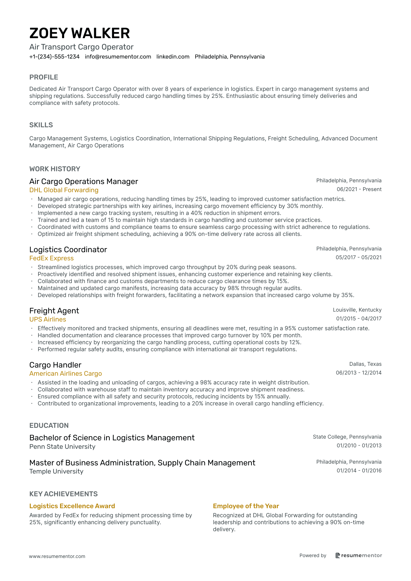 Air Transport Cargo Operator