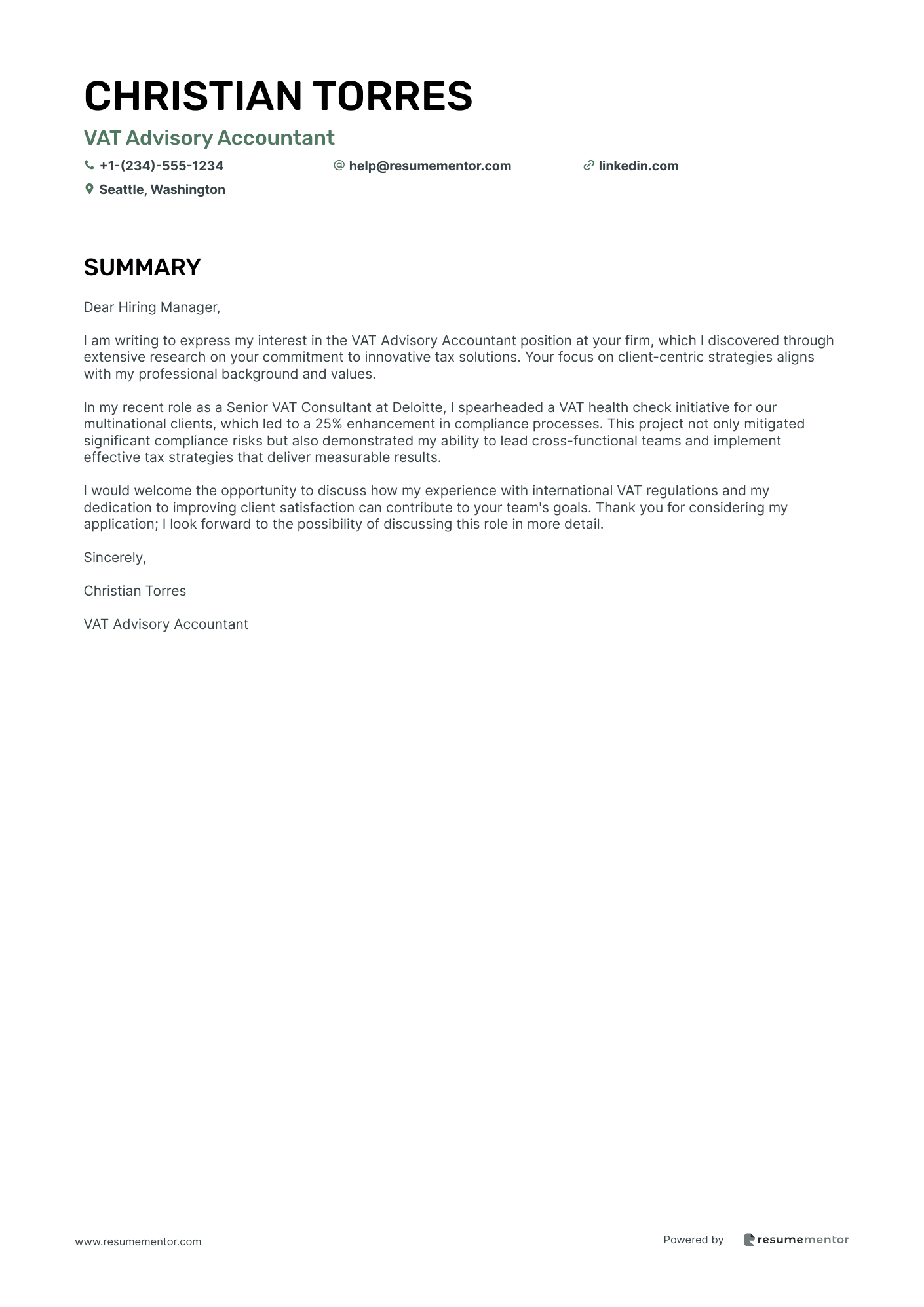 VAT Advisory Accountant