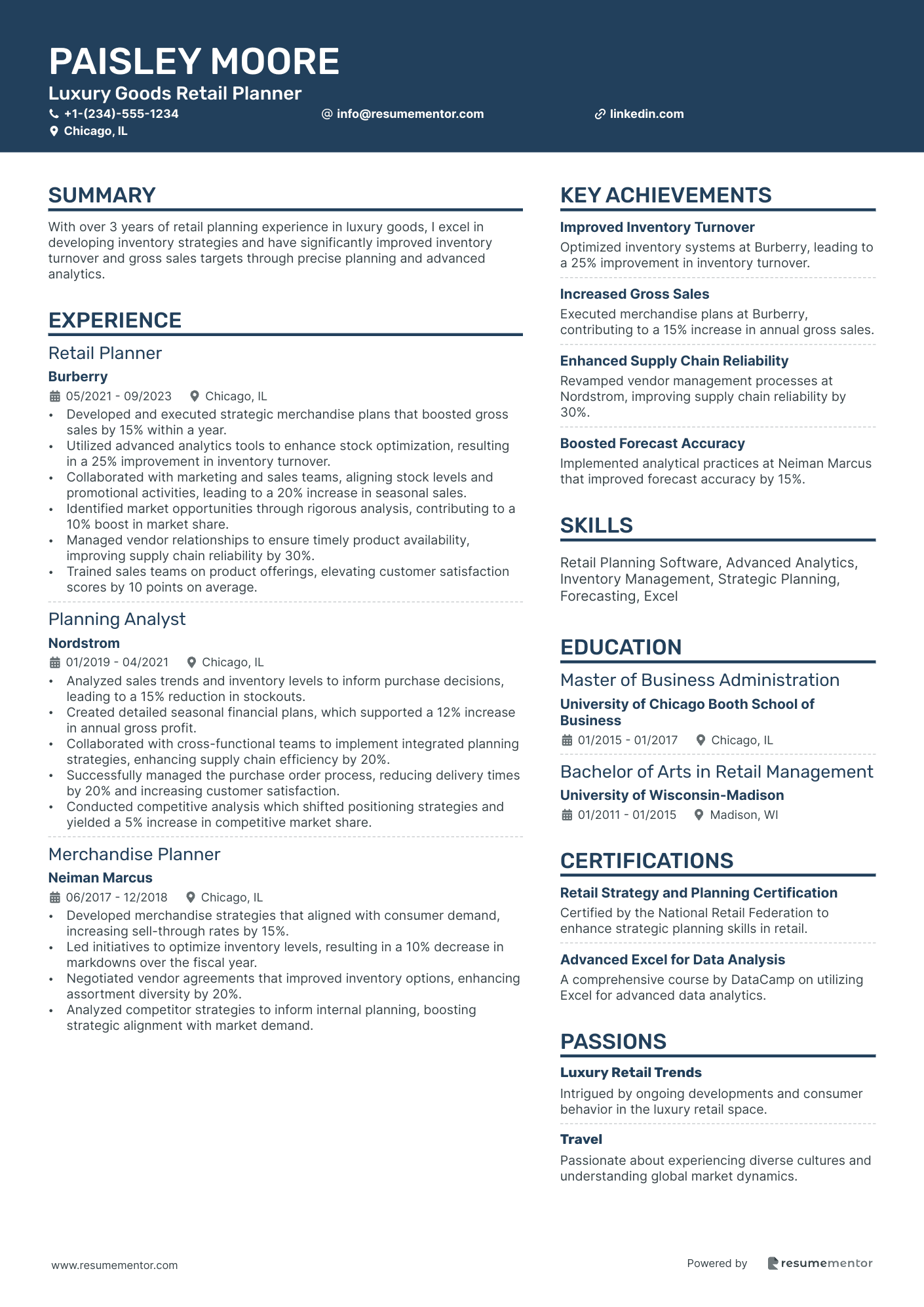 Luxury Goods Retail Planner