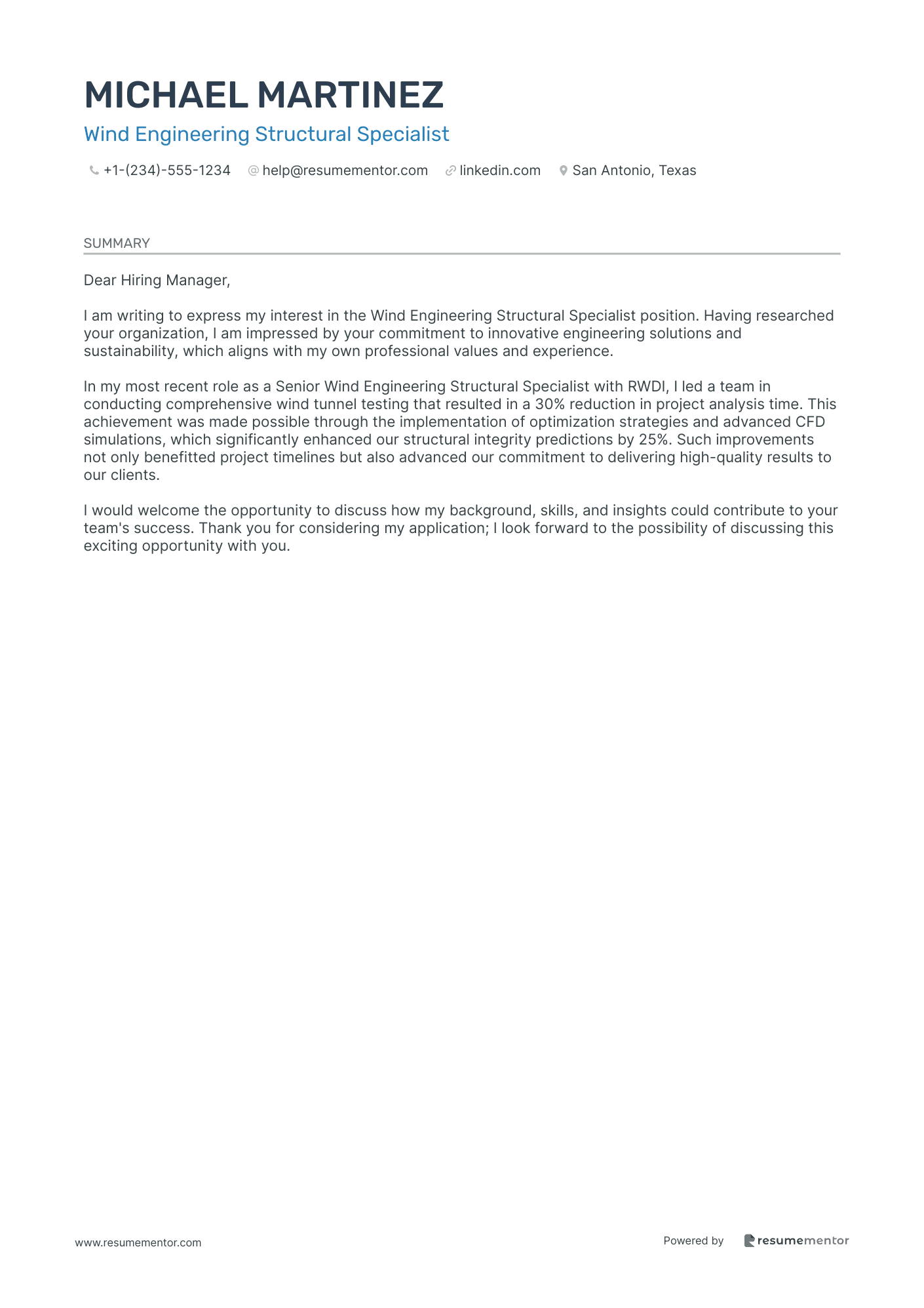 Wind Engineering Structural Specialist