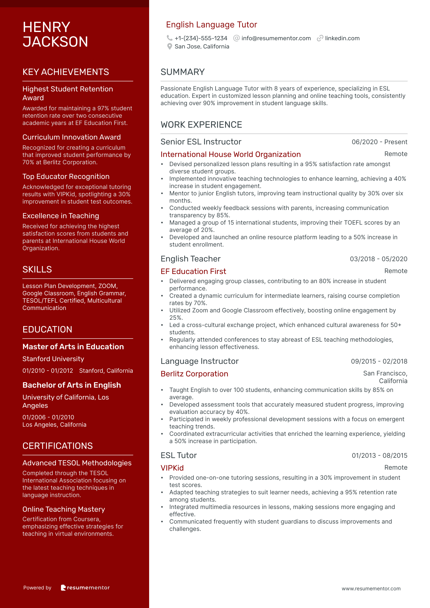 English Language Tutor