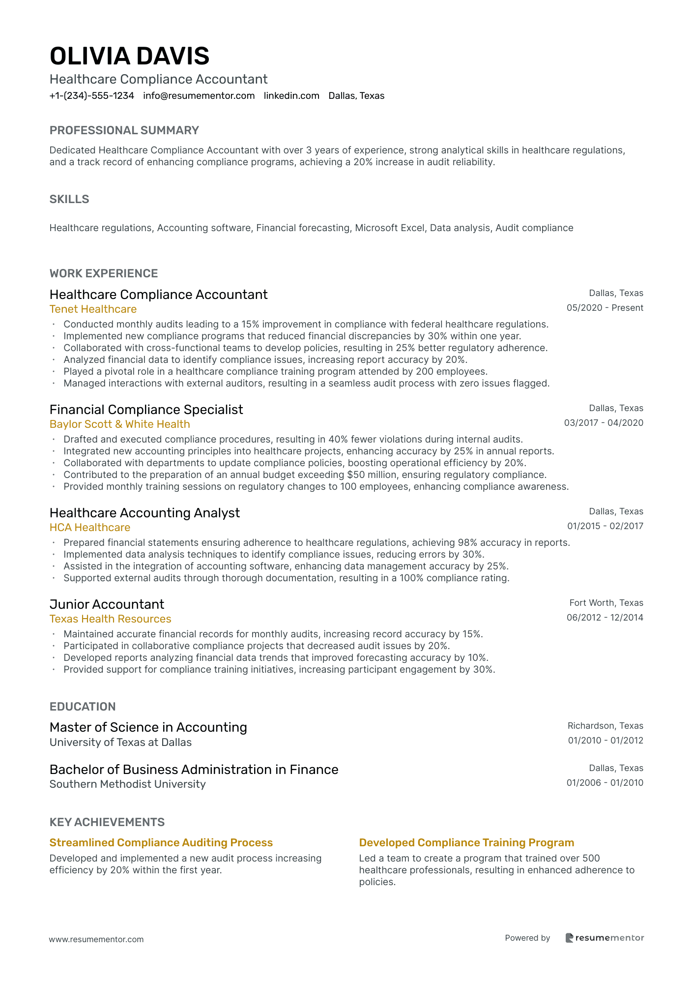 Healthcare Compliance Accountant