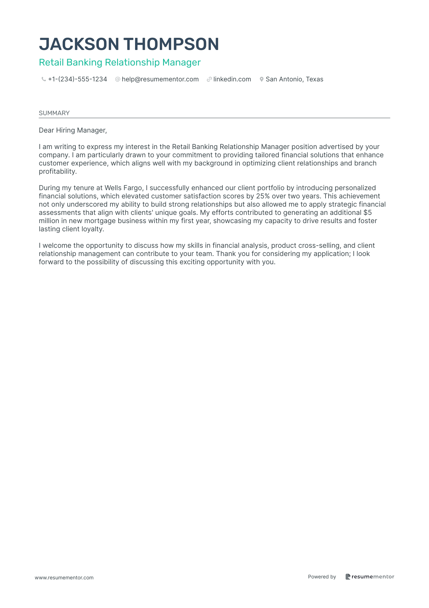 Retail Banking Relationship Manager