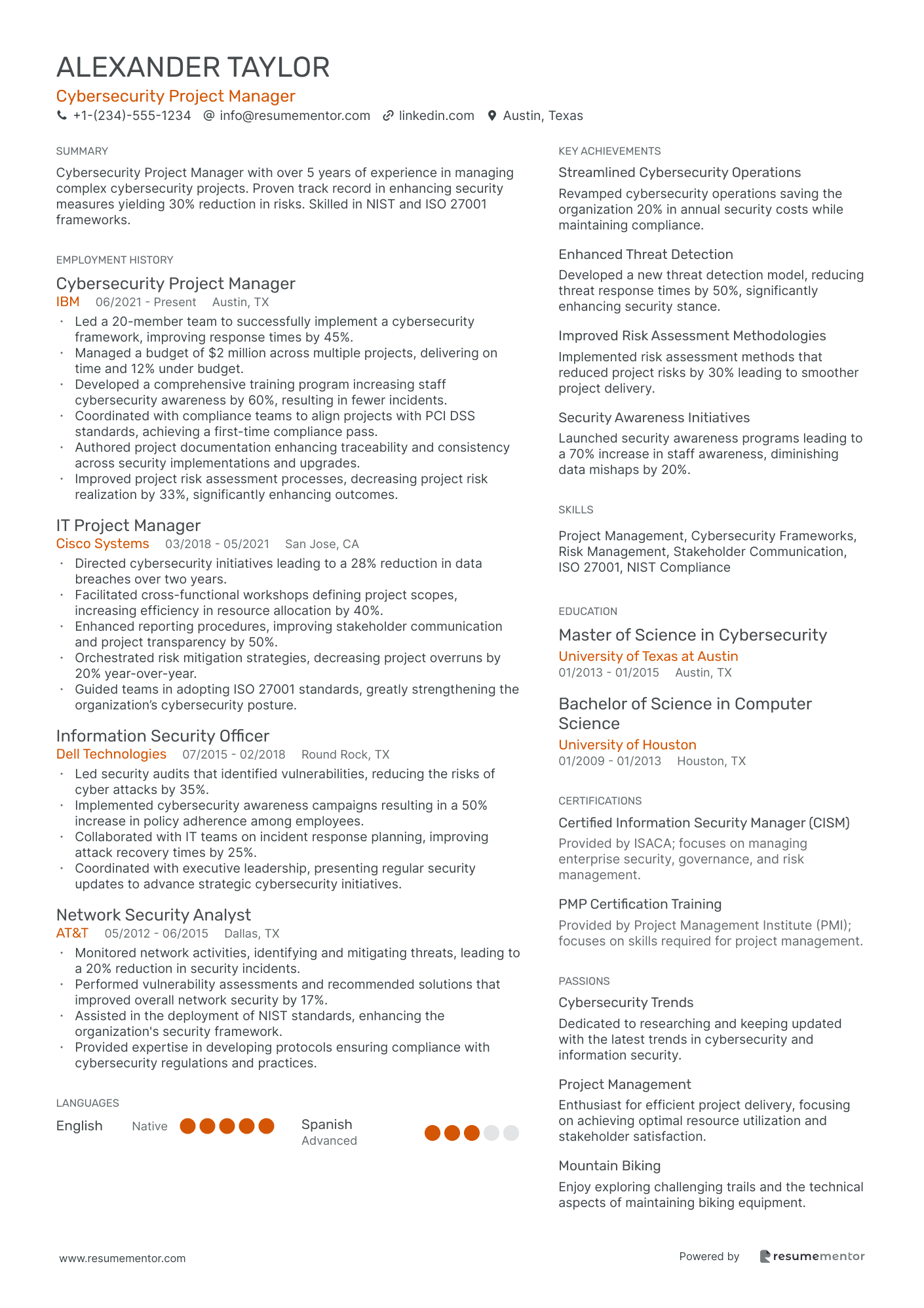 Cybersecurity Project Manager