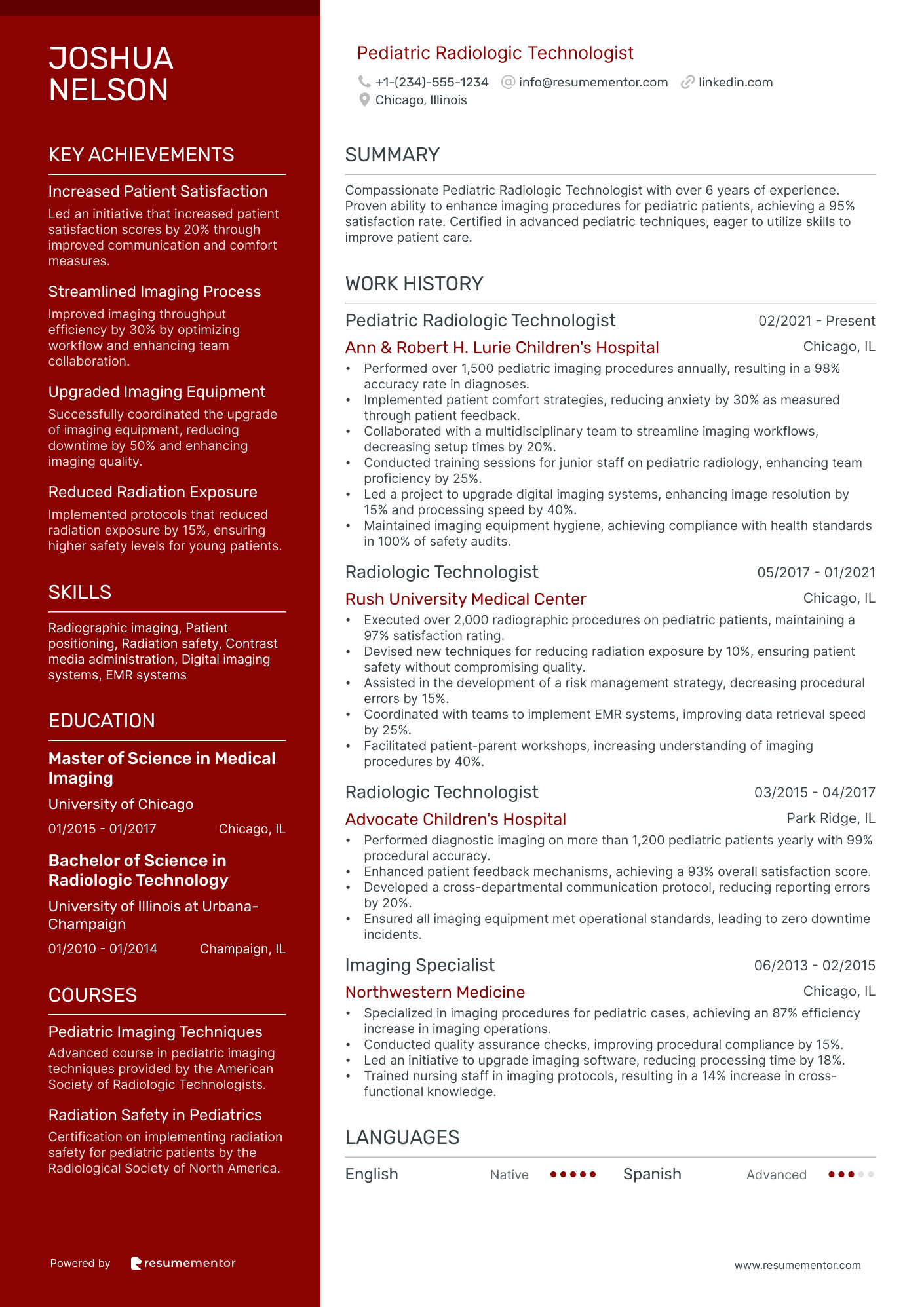 Pediatric Radiologic Technologist