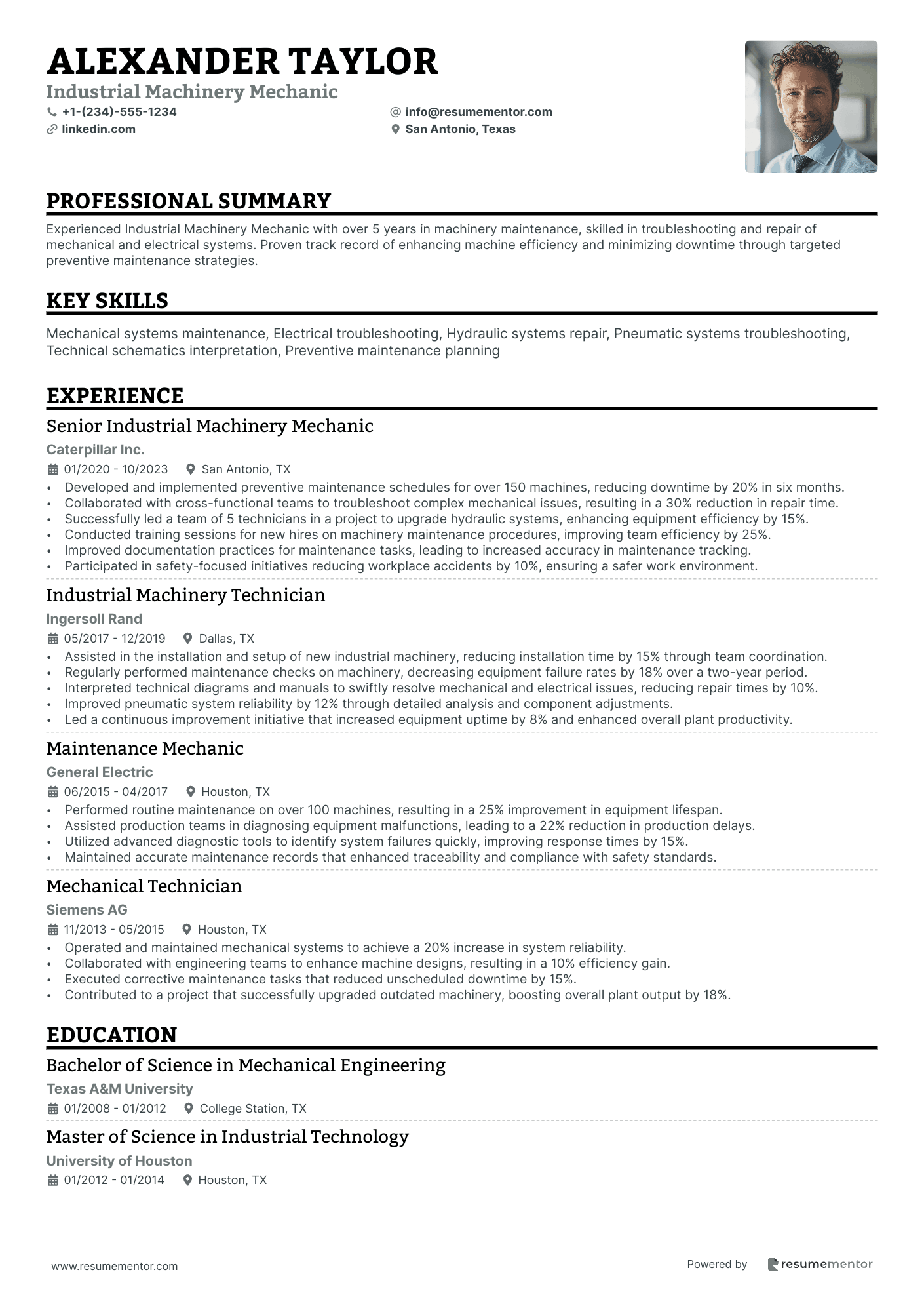 Industrial Machinery Mechanic