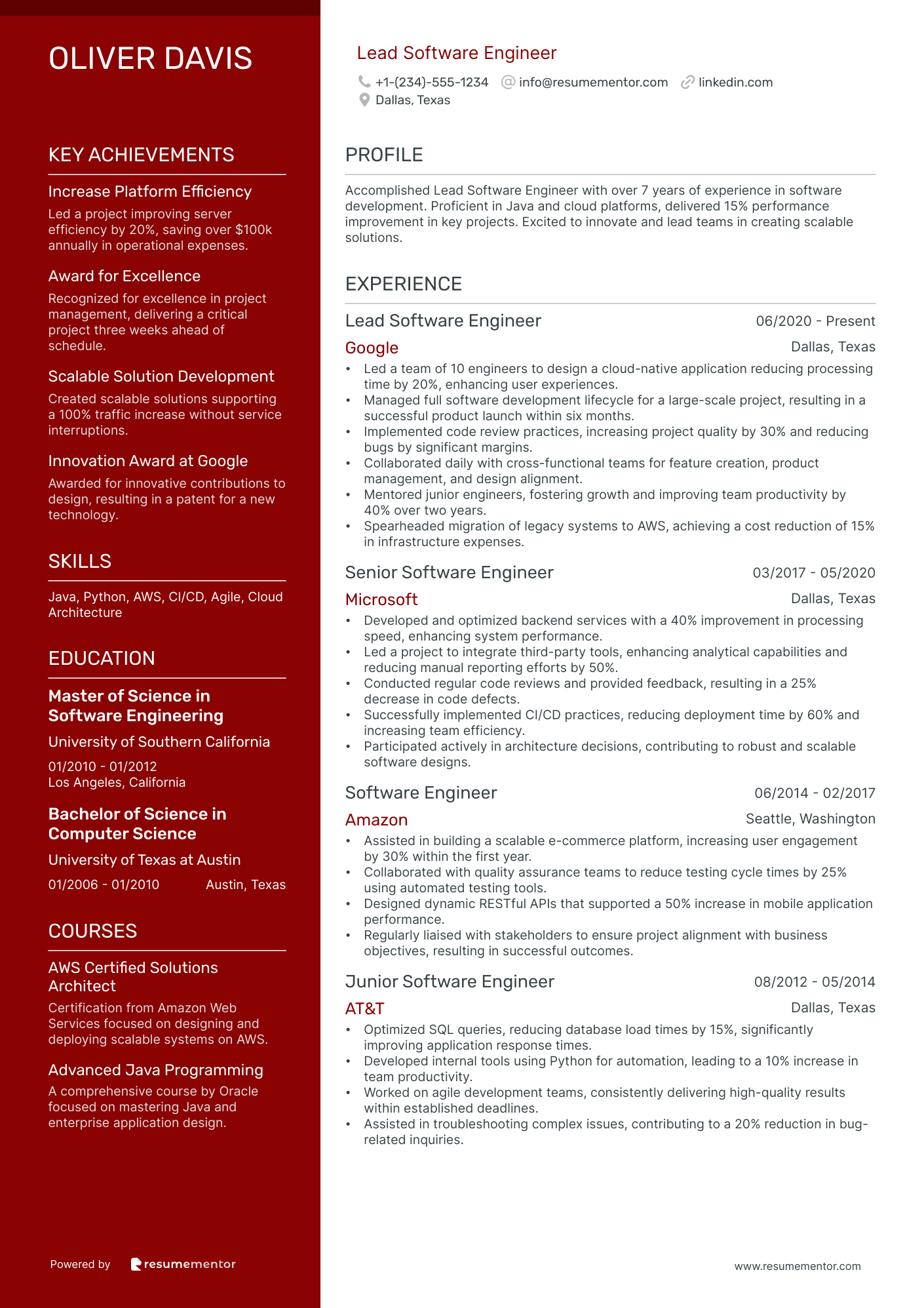 Lead Software Engineer