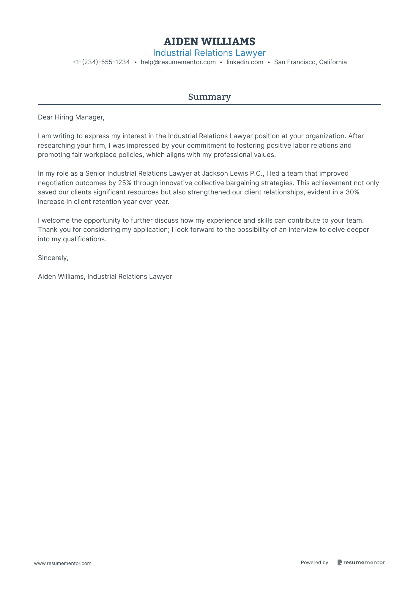 Industrial Relations Lawyer