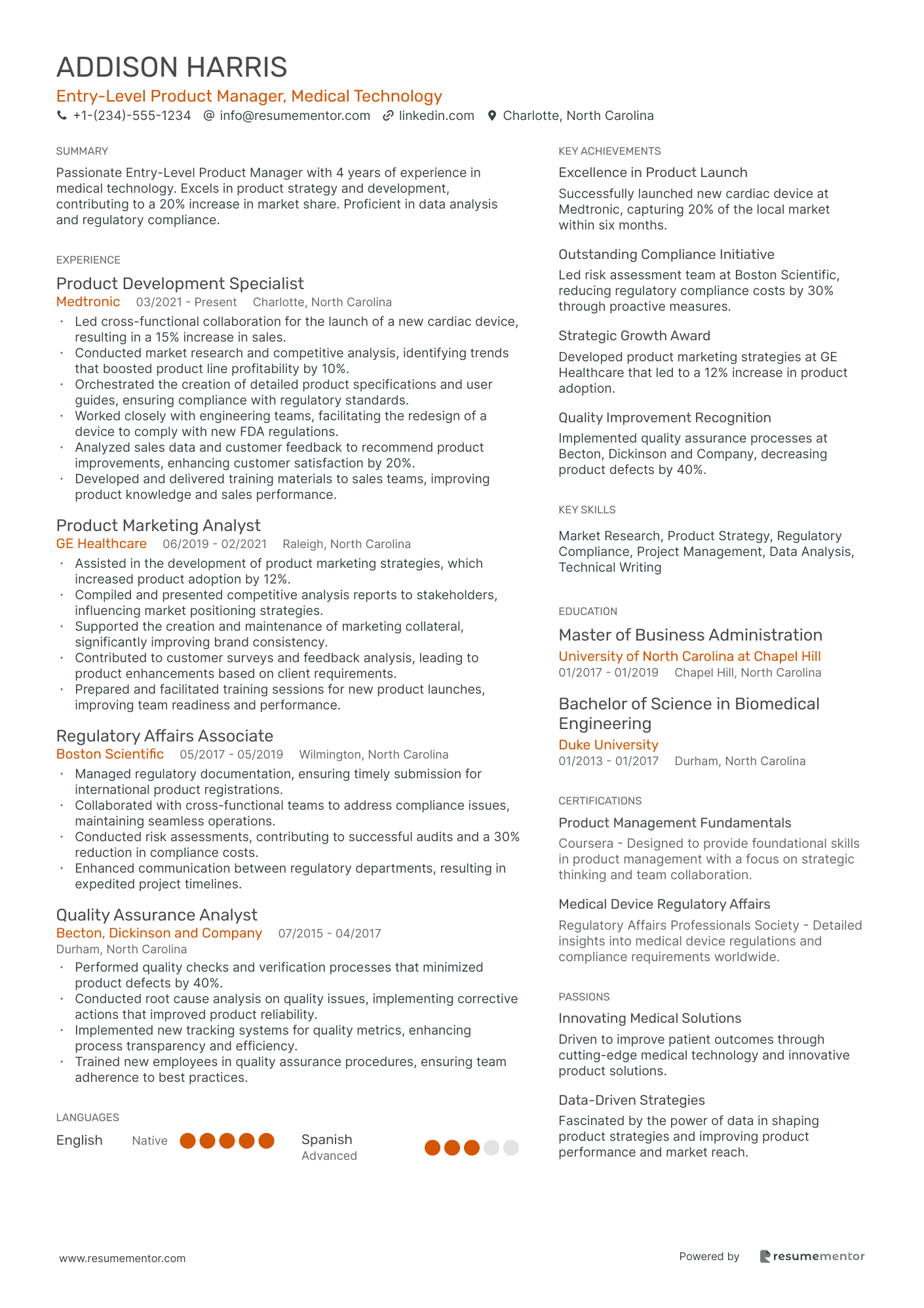 Entry Level Product Manager, Medical Technology