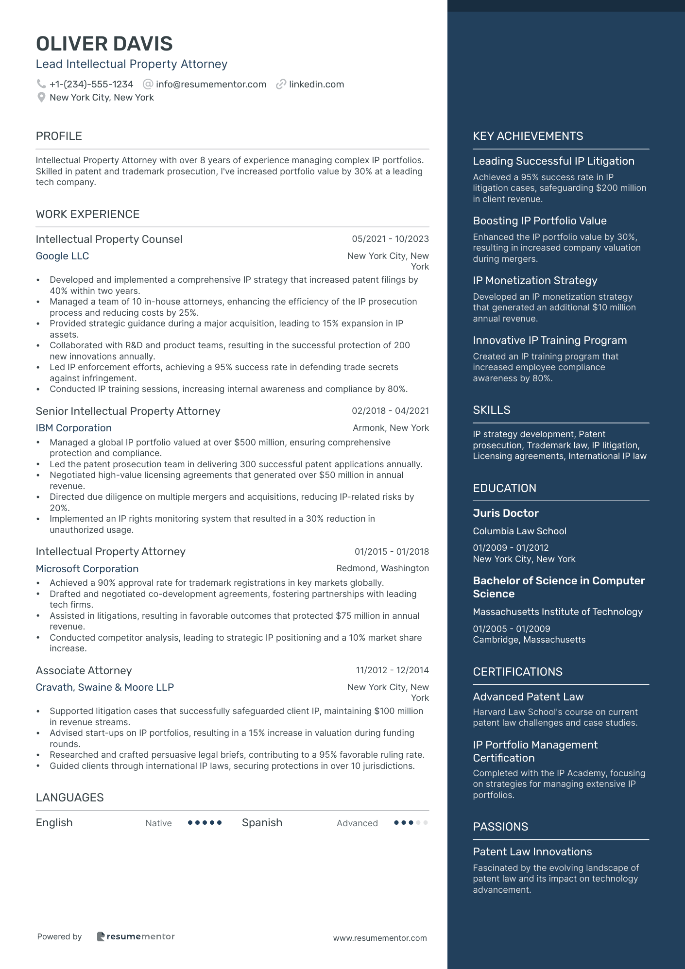 Lead Intellectual Property Attorney