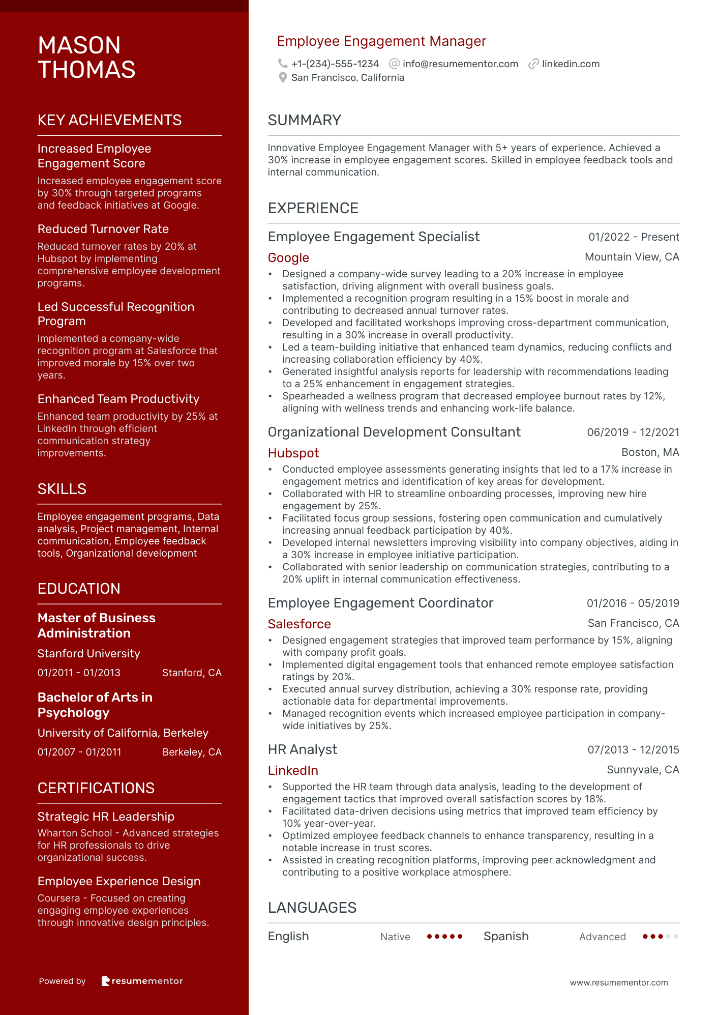 Employee Engagement Manager