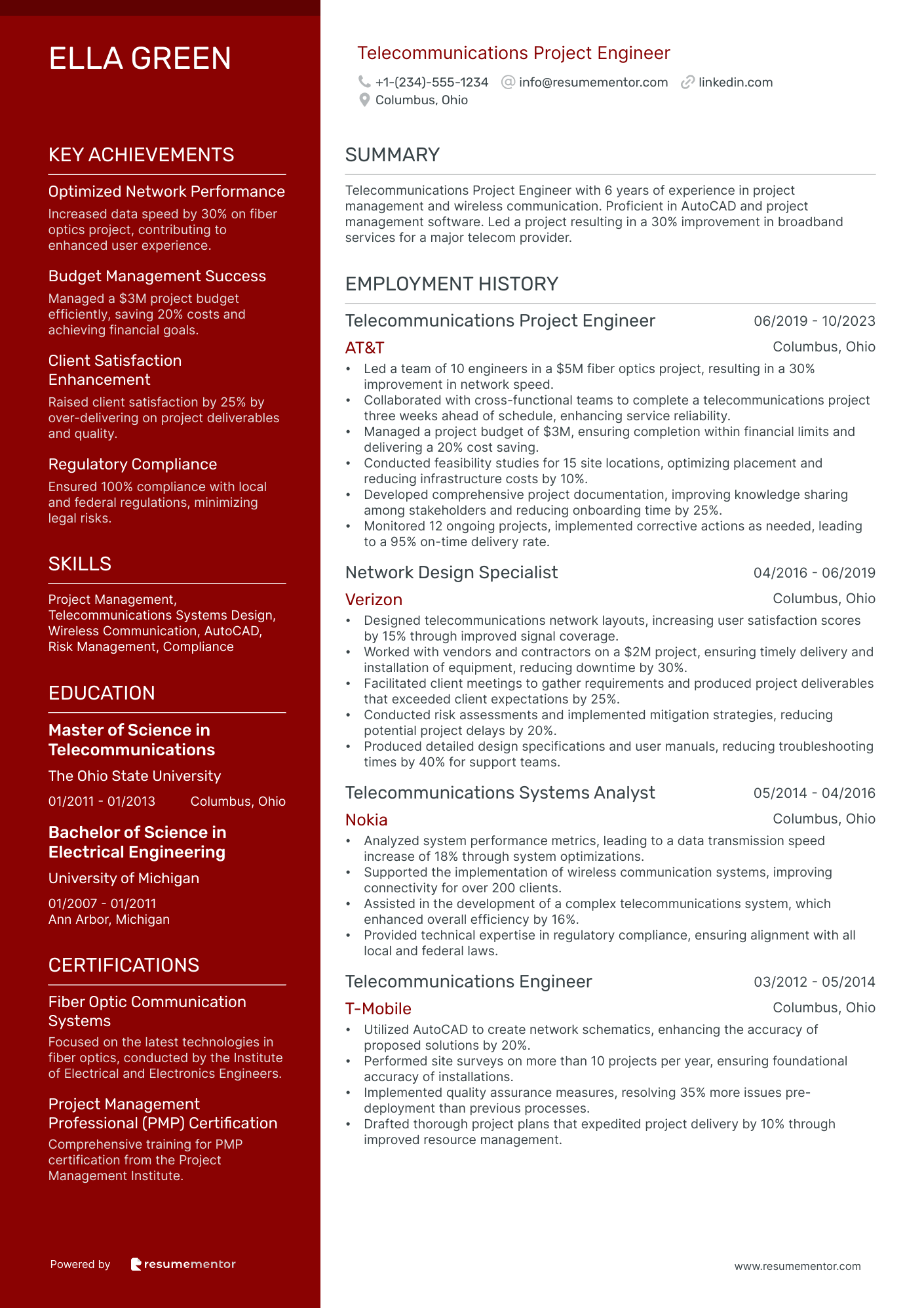 Telecommunications Project Engineer