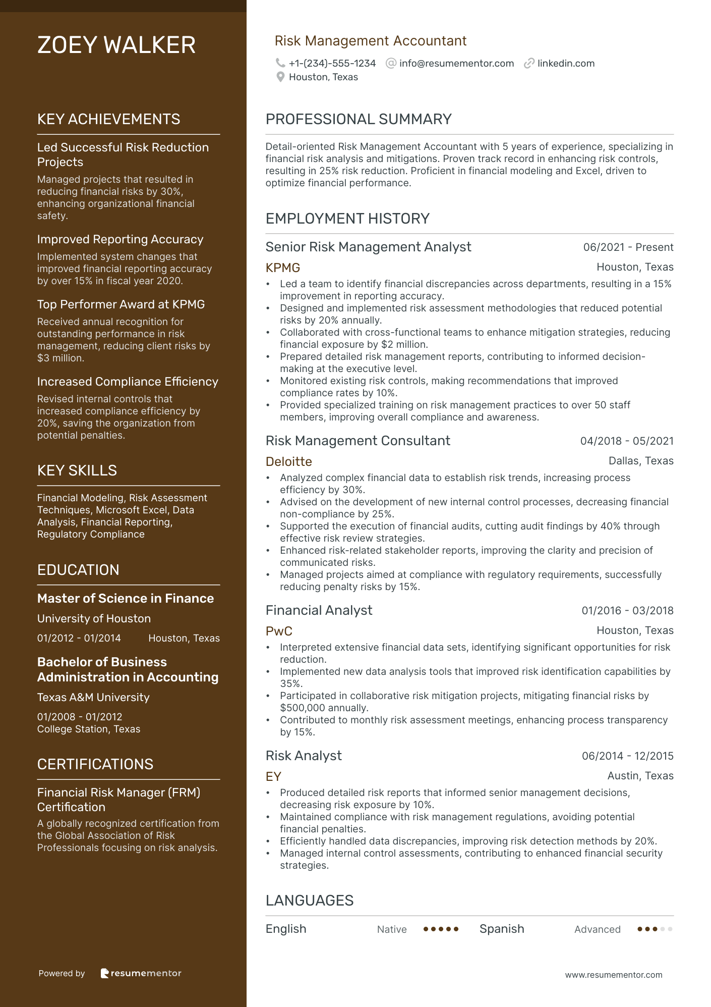 Risk Management Accountant