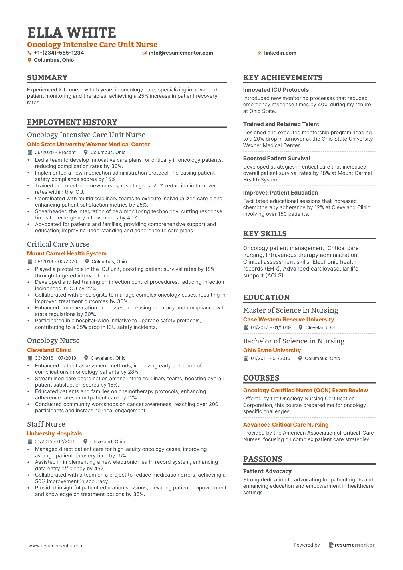 Oncology Intensive Care Unit Nurse