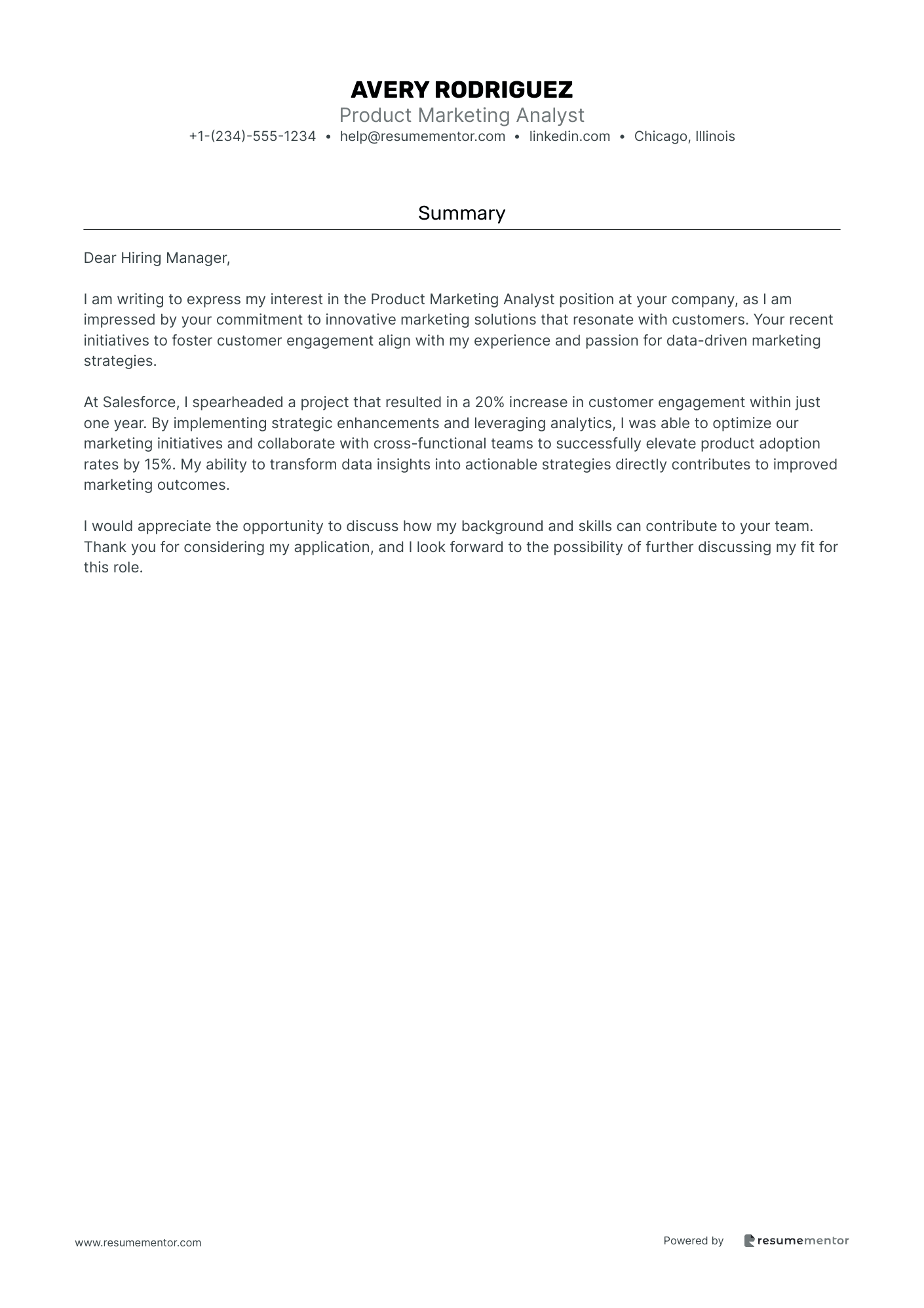 Product Marketing Analyst