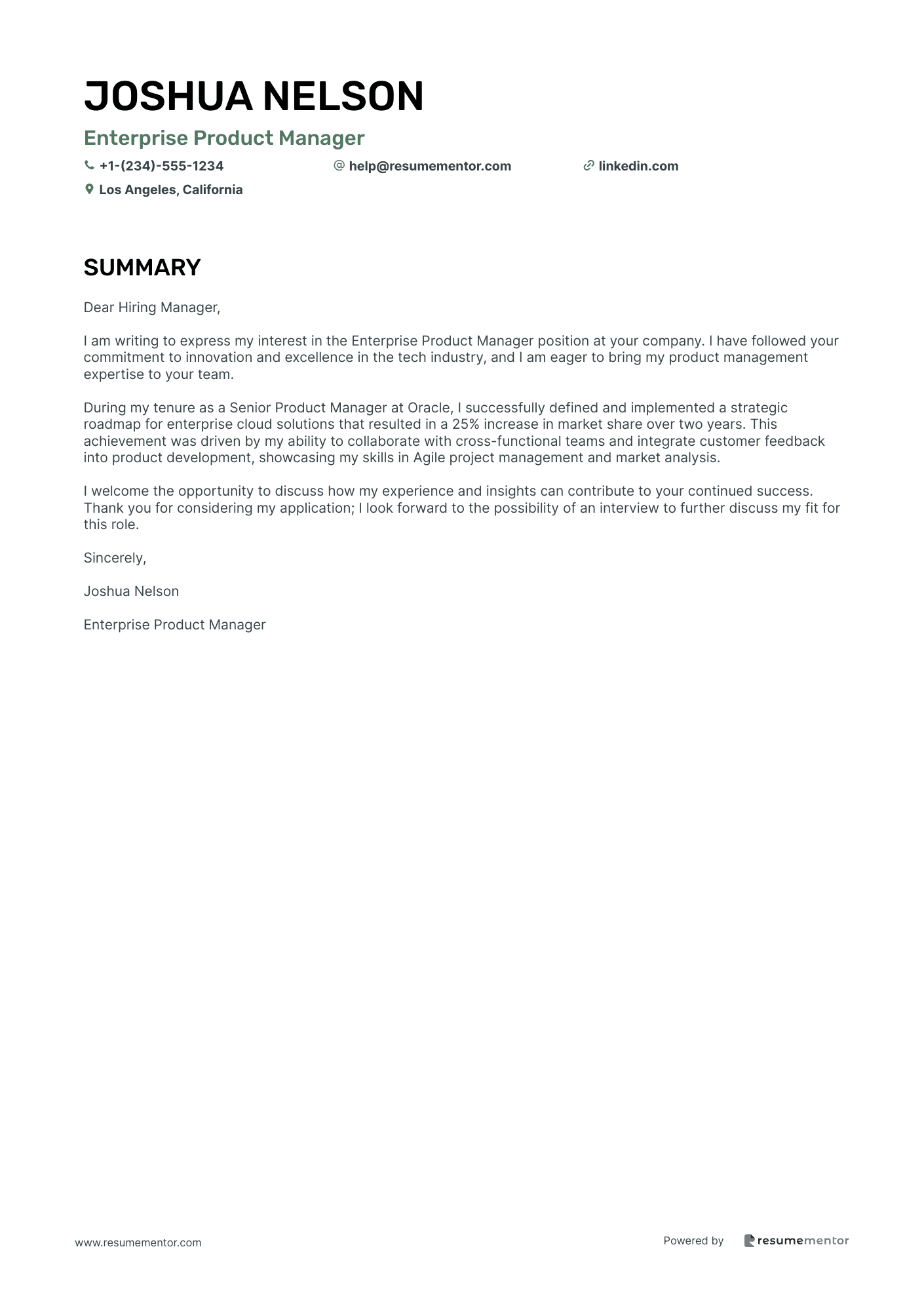 Enterprise Product Manager