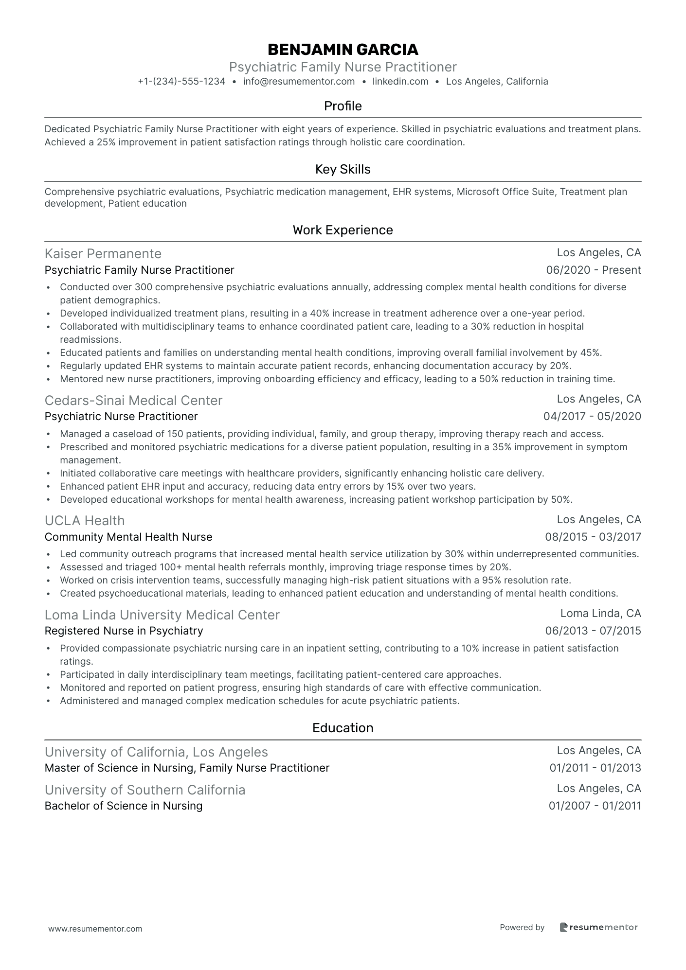 Psychiatric Family Nurse Practitioner