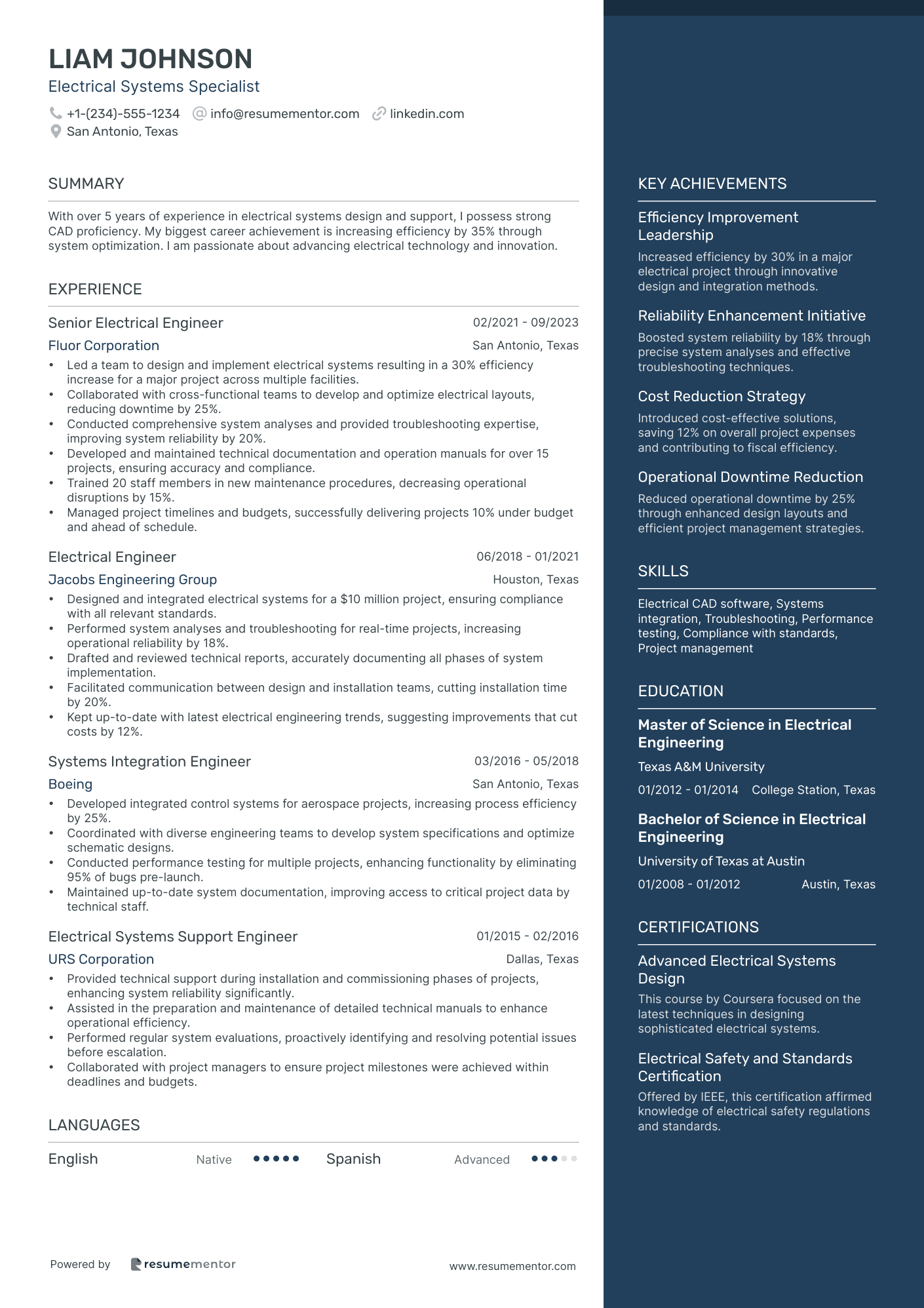 Electrical Systems Specialist