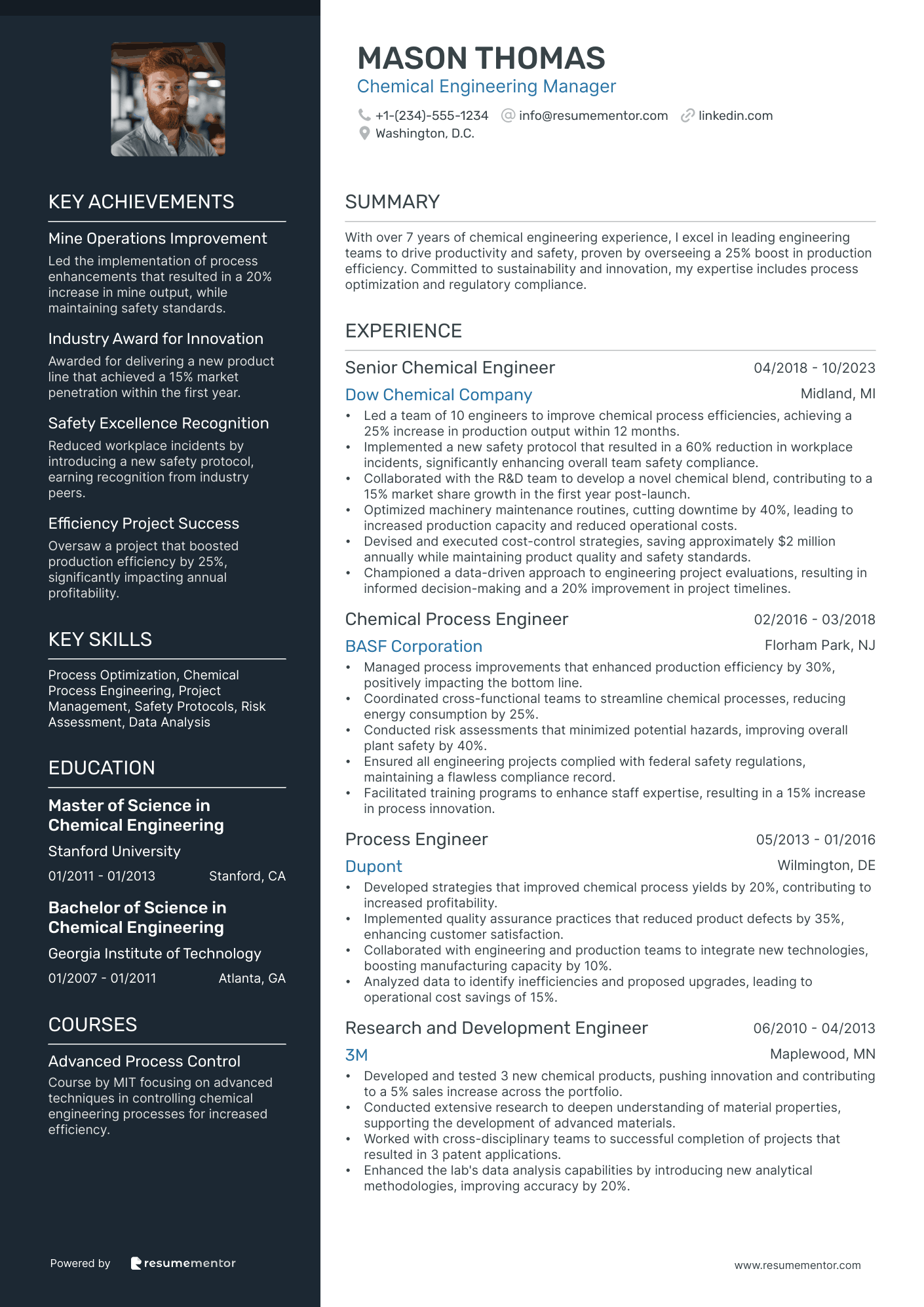 Chemical Engineering Manager