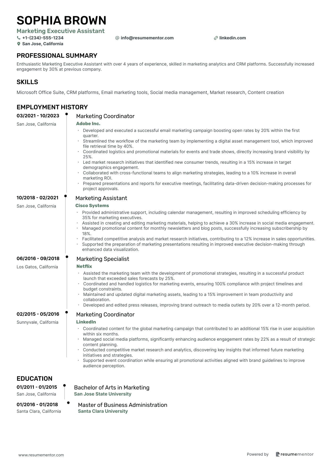 Marketing Executive Assistant