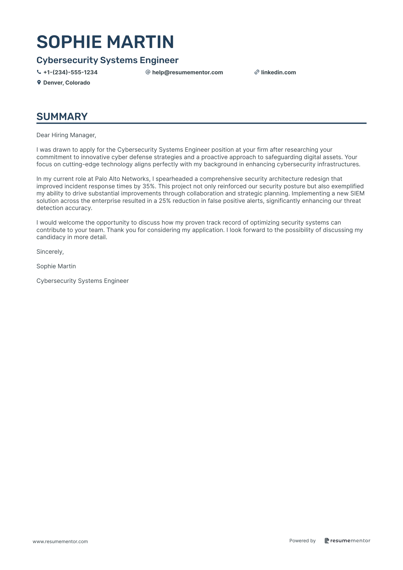 Cybersecurity Systems Engineer