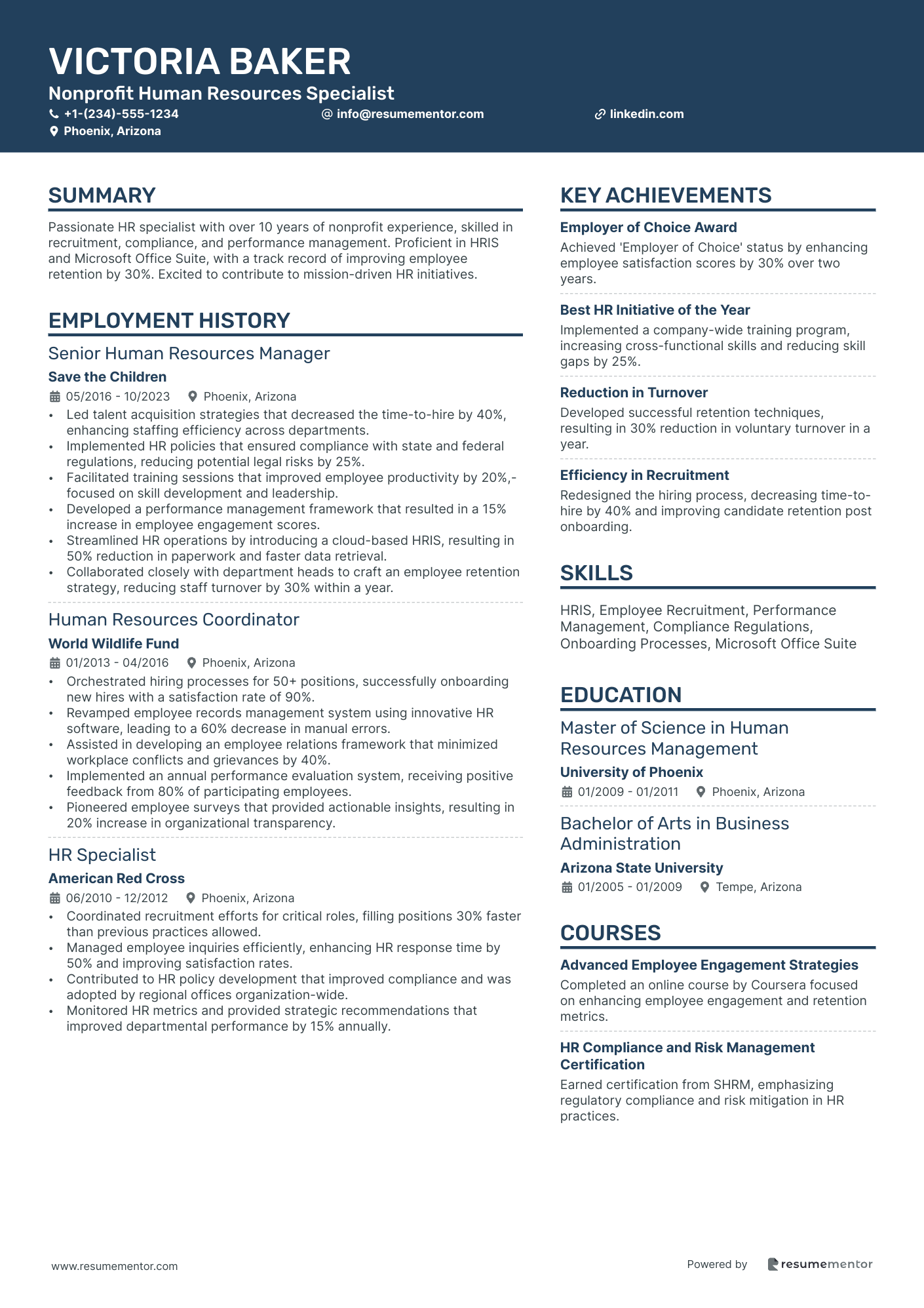 Nonprofit Human Resources Specialist
